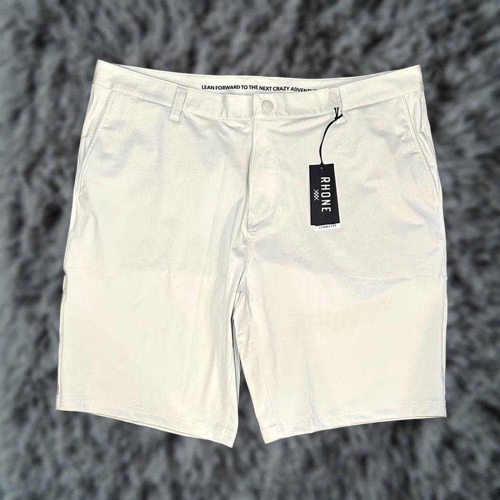 Rhone Rhone 11” Commuter Shorts Men's 40 Chino Regular Stone Cream 40 Inseam 10.5” Mens Size US 40 / EU 56 - 1 Thumbnail
