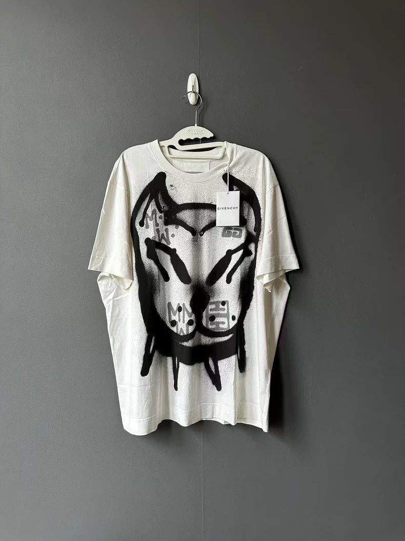 Givenchy Givenchy Doodle Dog Head T-Shirt Size US XL / EU 56 / 4 - 1 Thumbnail