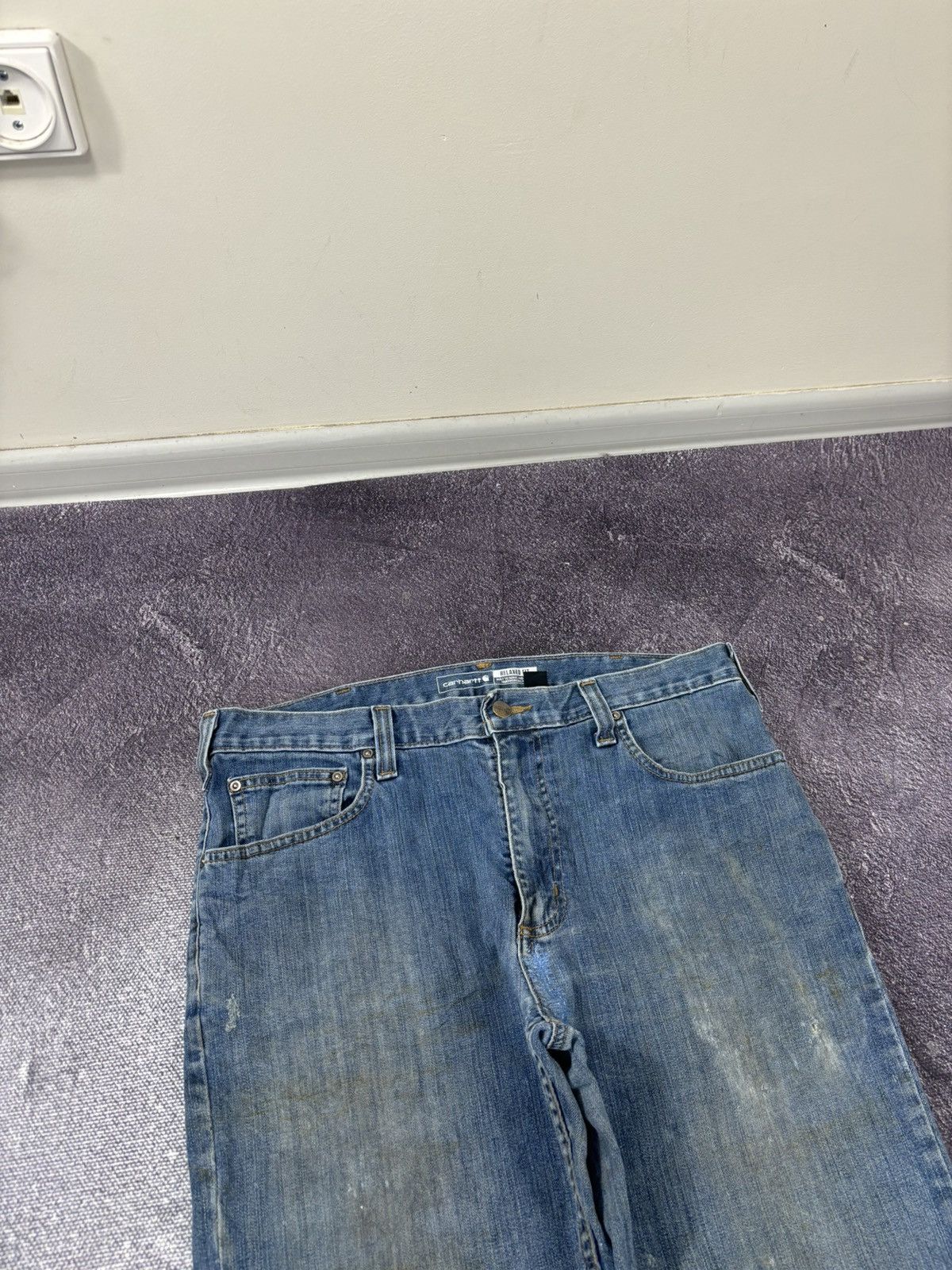 Carhartt Vintage Carhartt Relaxed Fit Workwear Faded Blue Denim Jeans Size US 34 / EU 50 - 12 Thumbnail