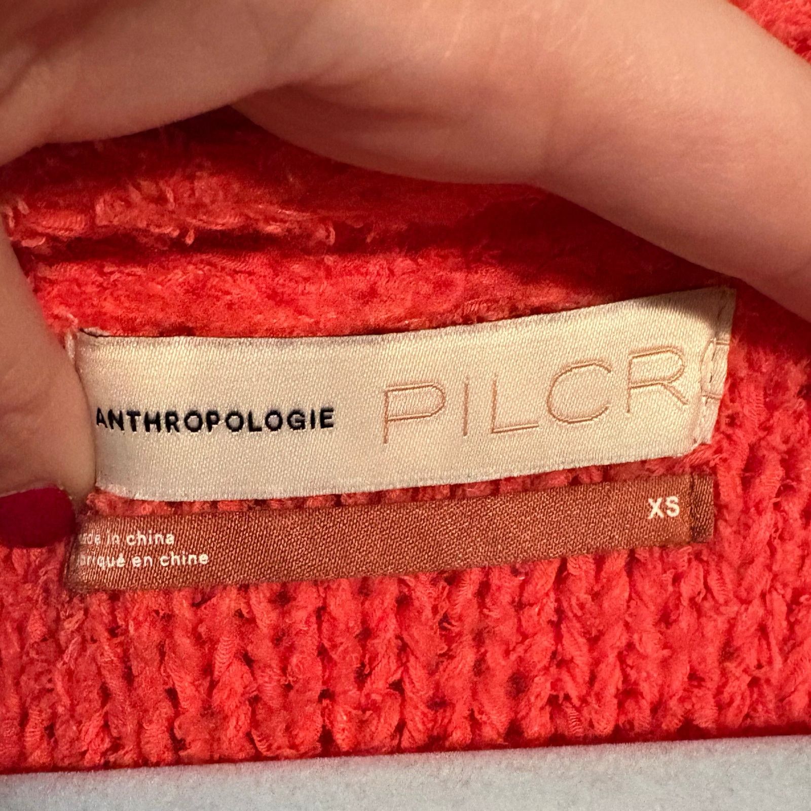 Anthropologie Anthropologie Pilcro Oversized V-Neck Coral Knit Sweater XS Size XS / US 0-2 / IT 36-38 - 5 Thumbnail