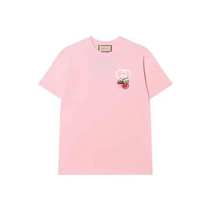 Gucci Gucci Food Badge Print Pink T-Shirt-2507 Size S / US 4 / IT 40 - 7 Thumbnail