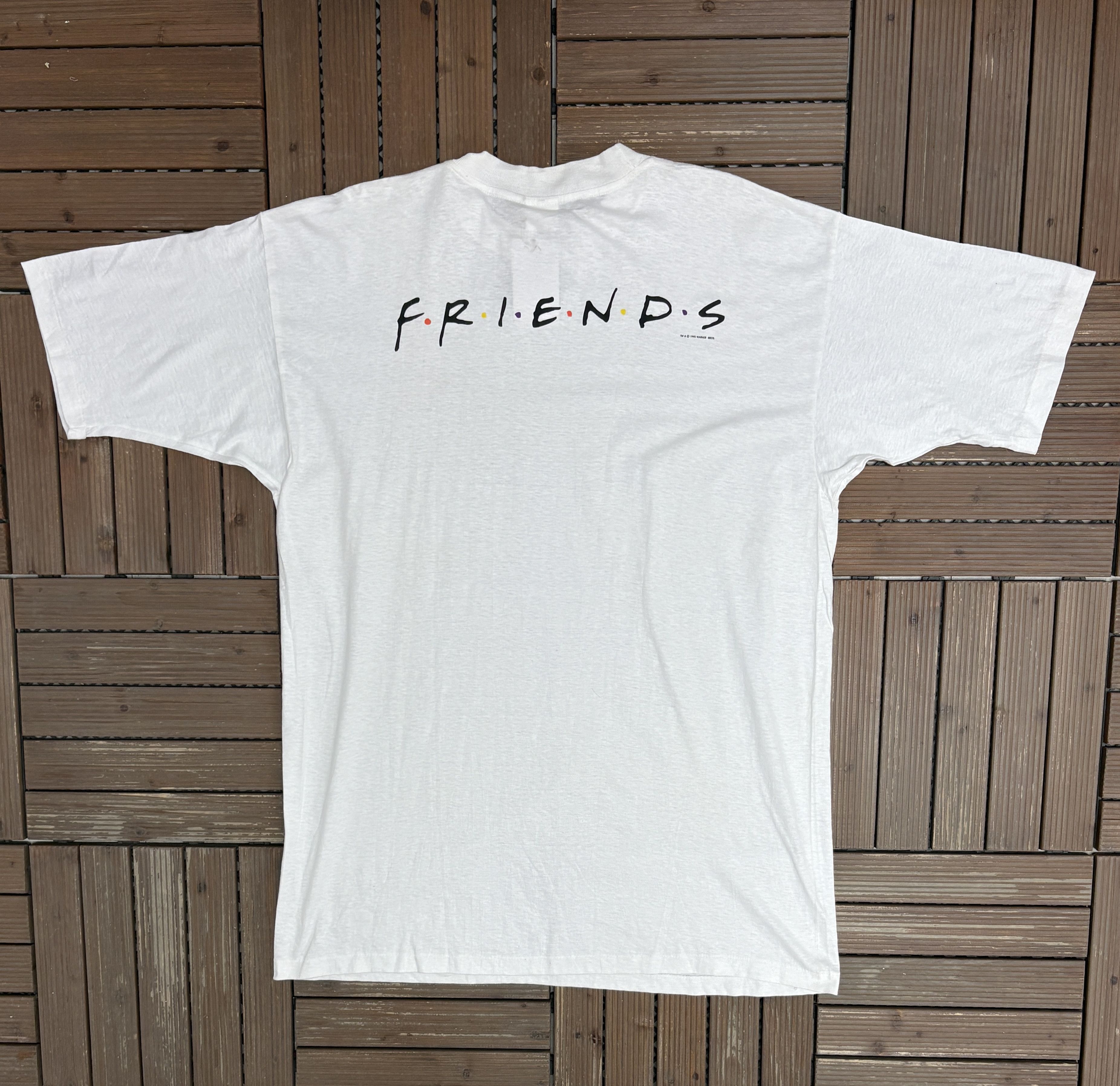 Vintage Friends Sitcom Vintage 90s White Promo T-Shirt Tee Size US XL / EU 56 / 4 - 1 Thumbnail