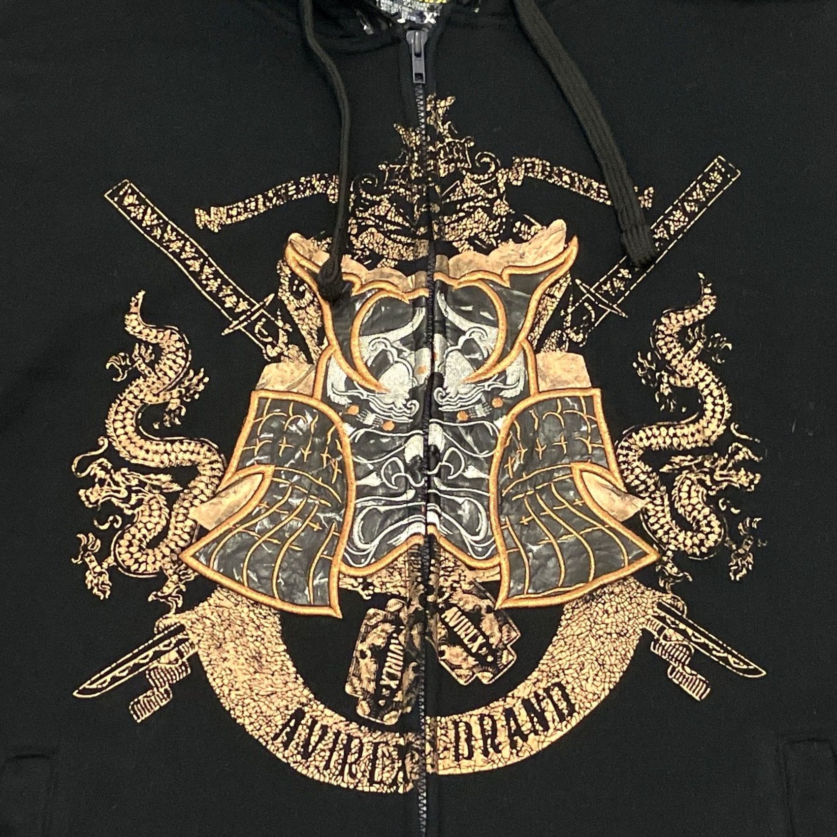 Avirex Avirex Hoodie Mens 2XL Black Graphic Crest Full Zip Y2K Sweatshirt Size US XXL / EU 58 / 5 - 4 Thumbnail