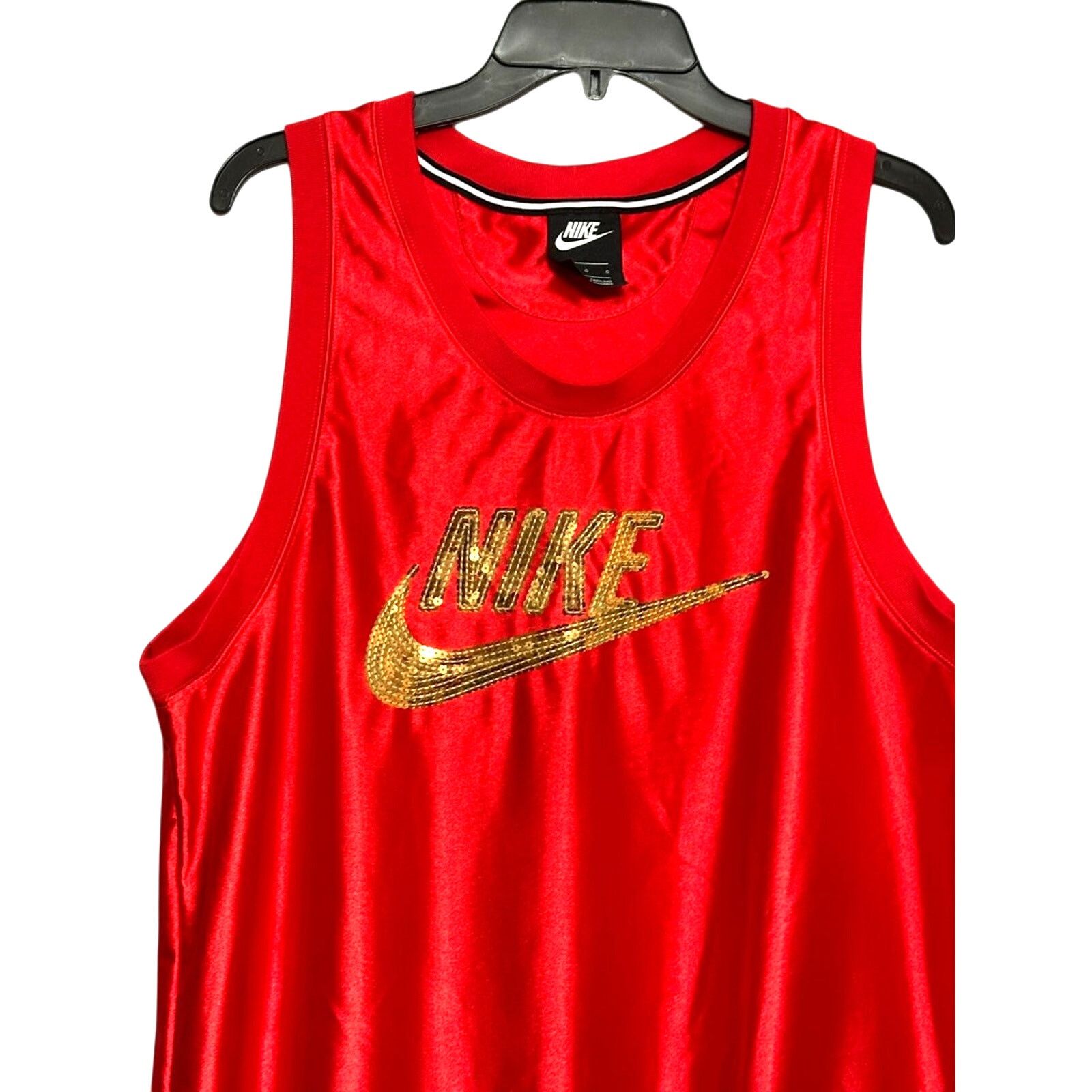 Nike Nike Icon Jersey Tank Top Sequins Gold Red Women's L NWOT Size L / US 10 / IT 46 - 3 Thumbnail