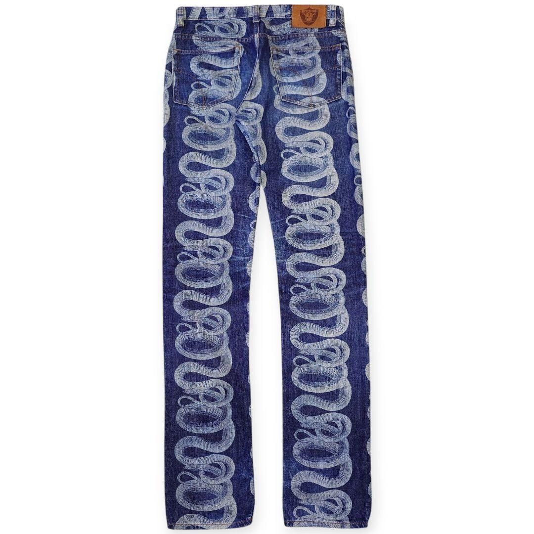 Hysteric Glamour HYSTERICS 90s Snake Python Vintage Cotton Denim Blue US 28 Size 28" / US 6 / IT 42 - 2 Thumbnail