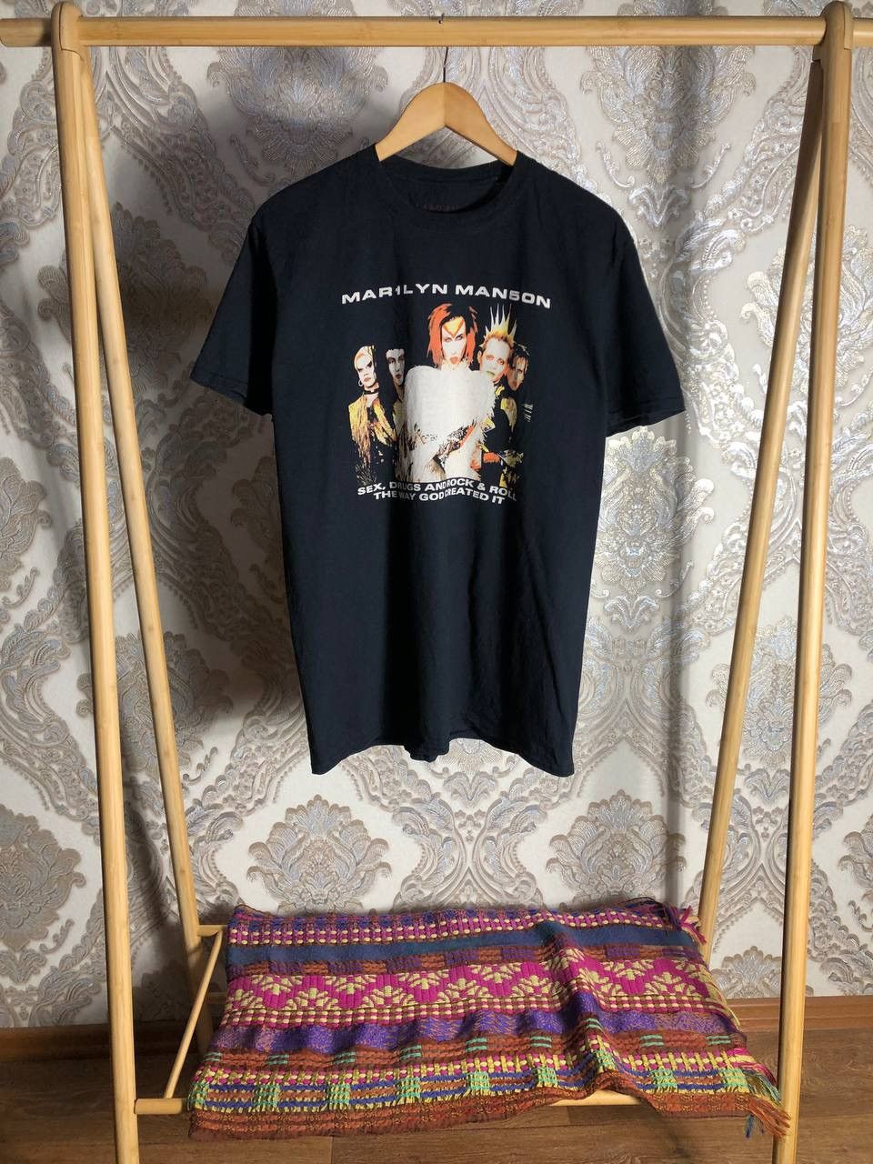 Marilyn Manson × Vintage VERY RARE MARELYN MANSON BIG LOGO ROCK T-SHIRT PUNK Y2K 90s Size US XL / EU 56 / 4 - 1 Thumbnail