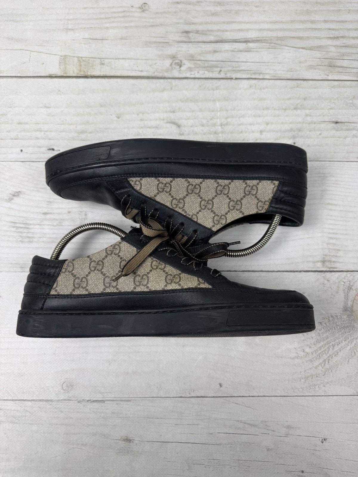 Gucci Gucci GG Supreme Leather Low Top Sneakers Monogram Size US 9.5 / EU 42-43 - 3 Thumbnail
