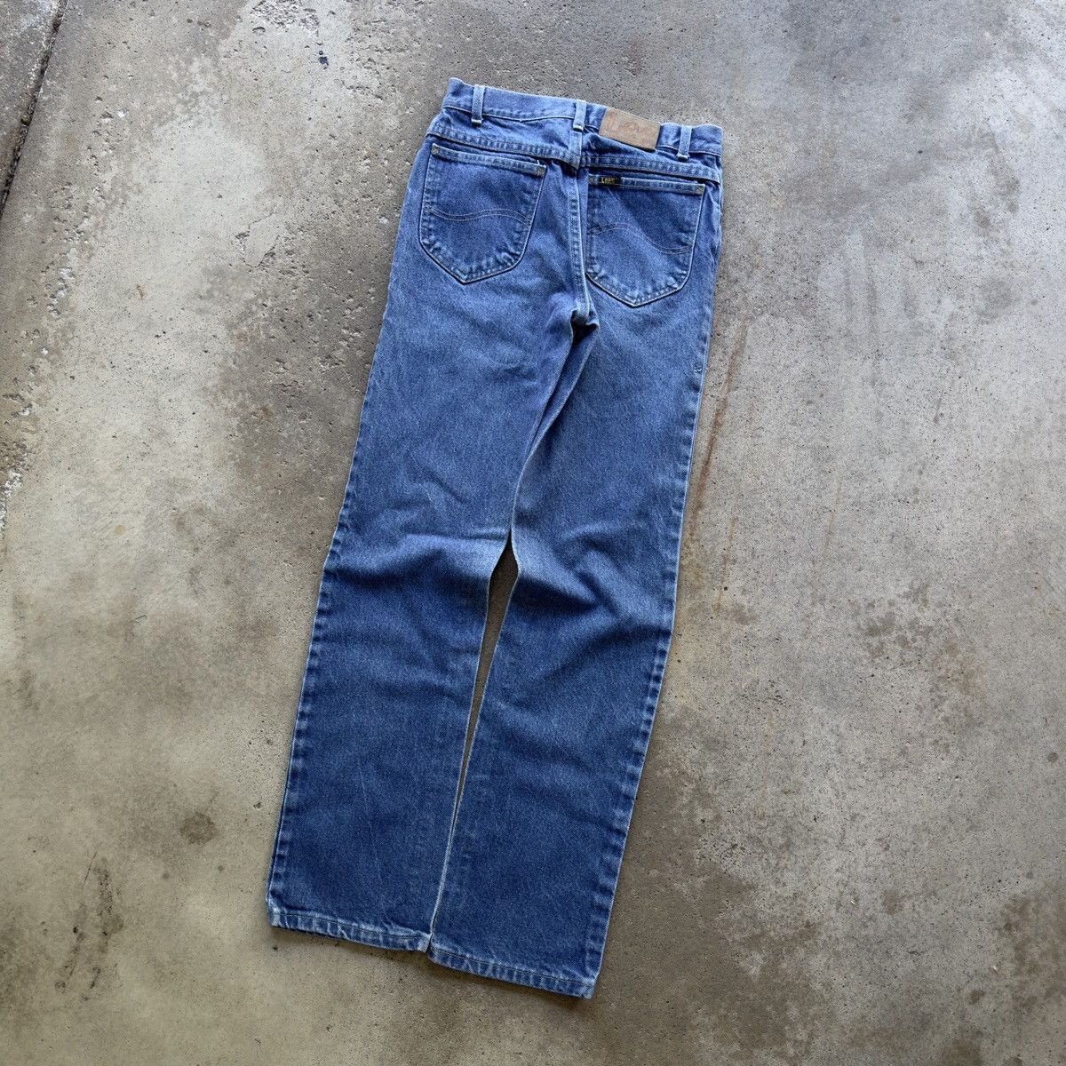 Vintage 80s Faded Lee Riders Dark Wash Jeans Western ERD Grunge Size US 27 - 12 Thumbnail