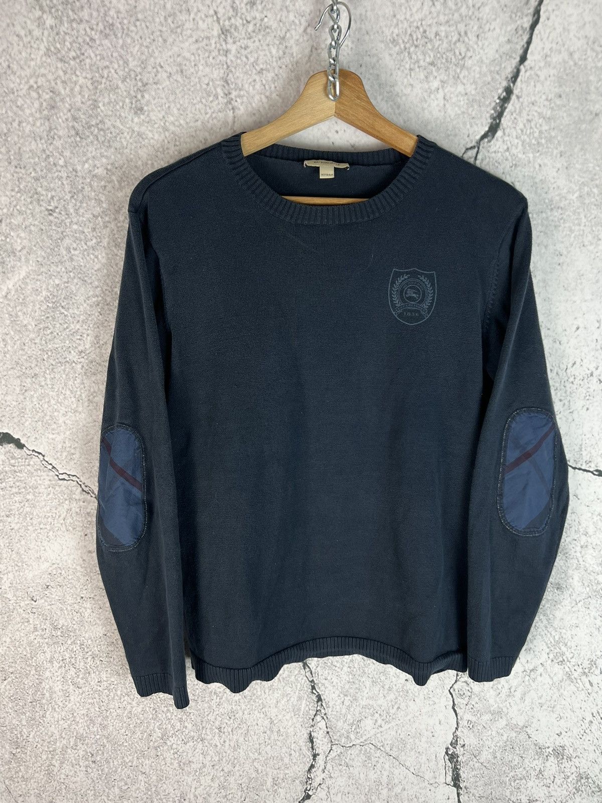 Burberry Burberry cotton Knit logo Sweater Size US S / EU 44-46 / 1 - 1 Thumbnail