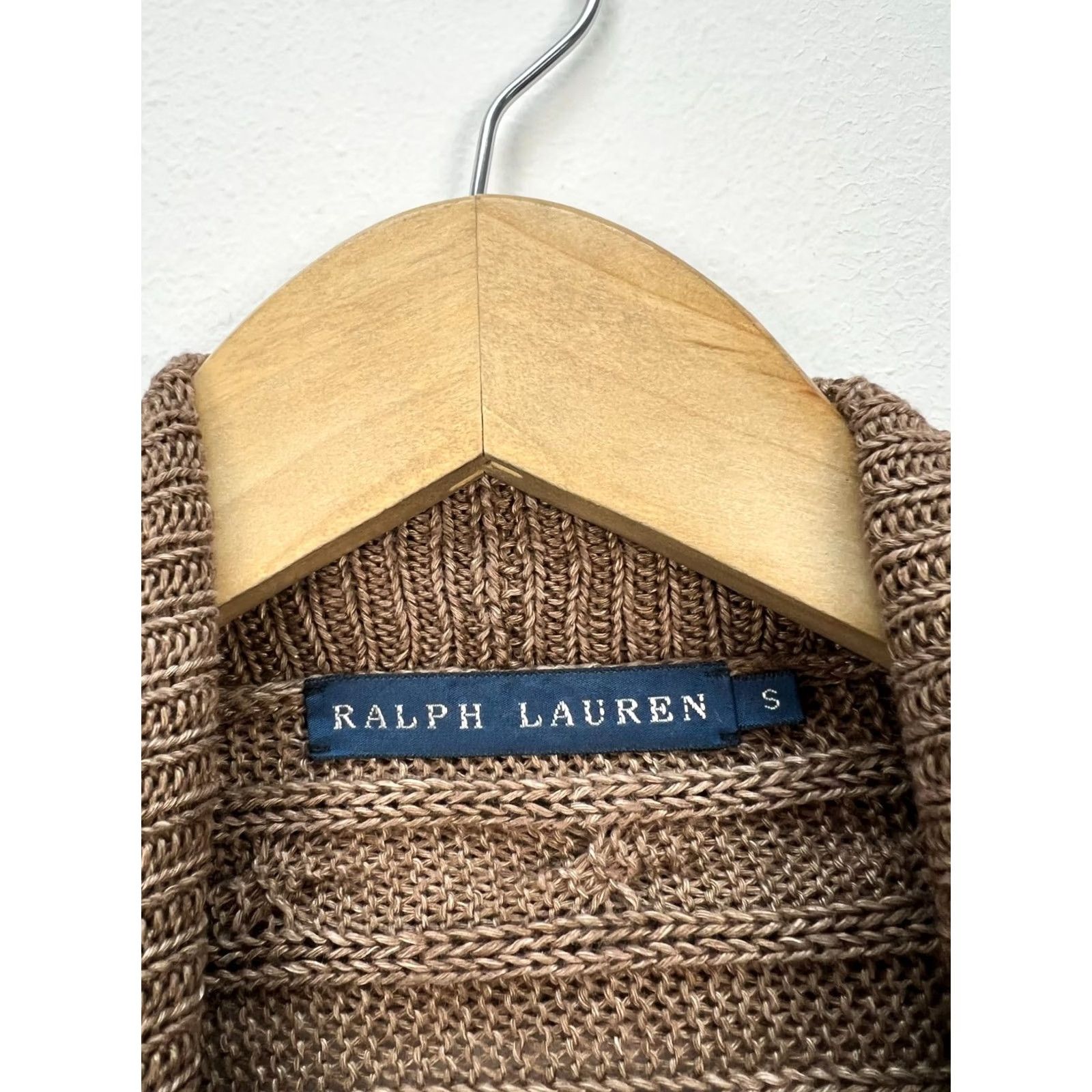 Ralph Lauren Ralph Lauren Linen Open Cardigan Knit Sweater Women S Vintage 100% Linen S Light Mokka Brown Front Open Armpit 22in Length 28in Sleeve 29.5in Mens? Size S / US 4 / IT 40 - 4 Thumbnail