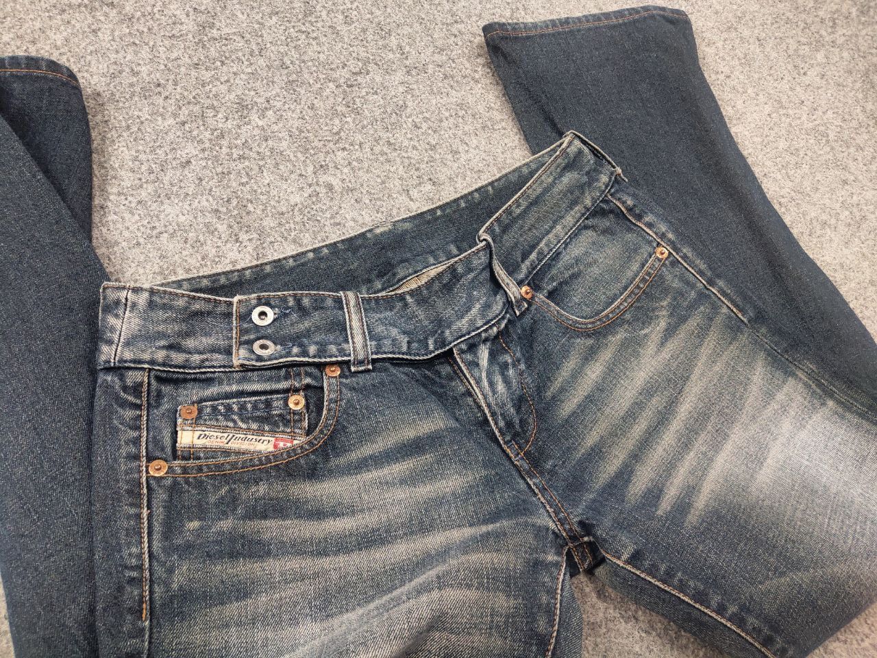 Diesel Vintage Diesel Belted low Rise jeans Flared bootcut Y2K Size 29" - 11 Thumbnail