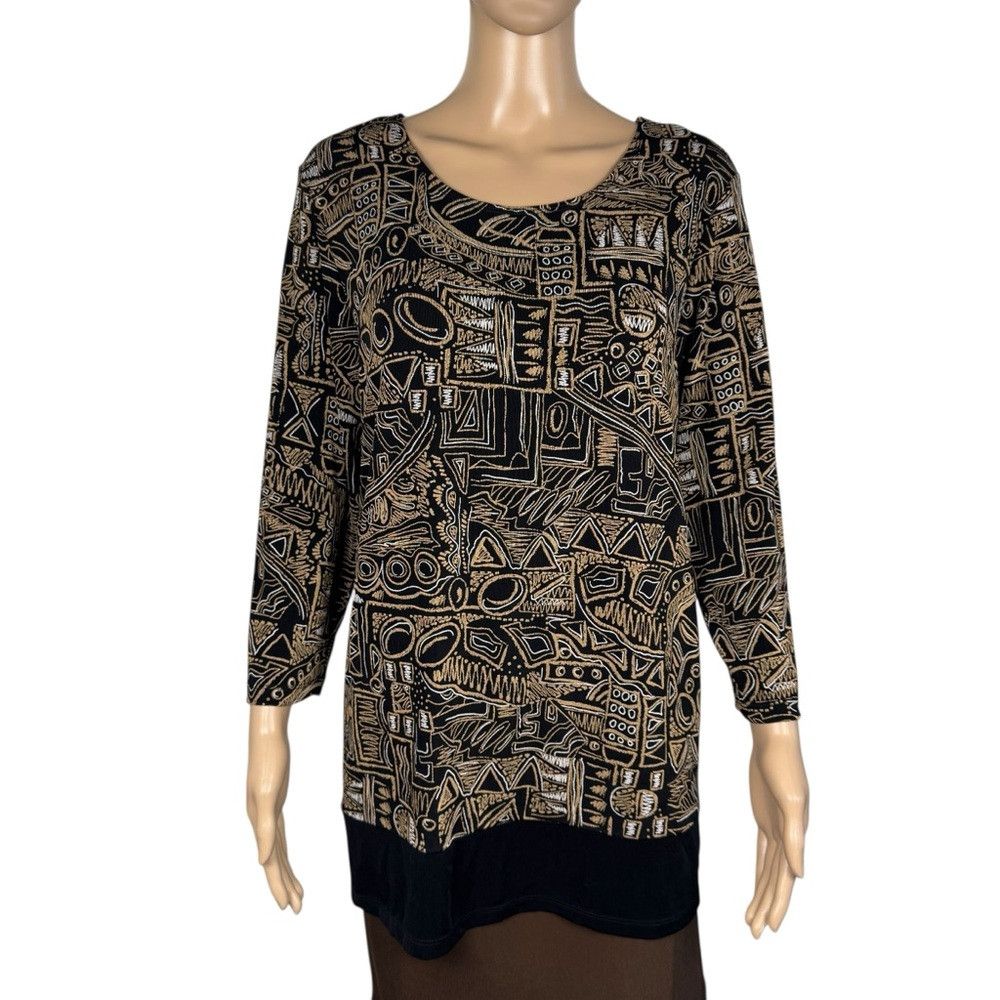 Other Citiknits Liquid Knit Geometric Print Top Size M Size M / US 6-8 / IT 42-44 - 1 Thumbnail