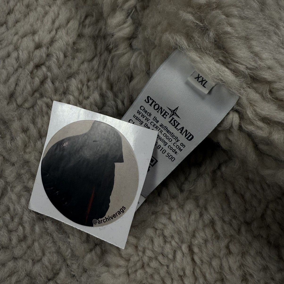 Stone Island Stone Island Hand Painted Sheepskin Fur Shearling Jacket Size US XXL / EU 58 / 5 - 11 Thumbnail