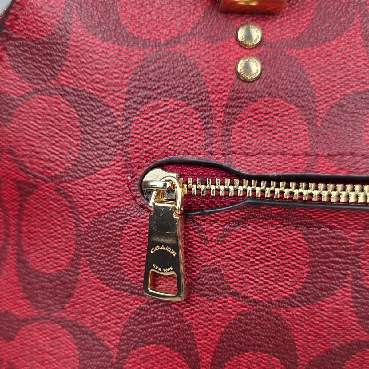 Coach Coach 2558 Katy Satchel In Signature Canvas Red Hand Bag Size ONE SIZE - 10 Thumbnail