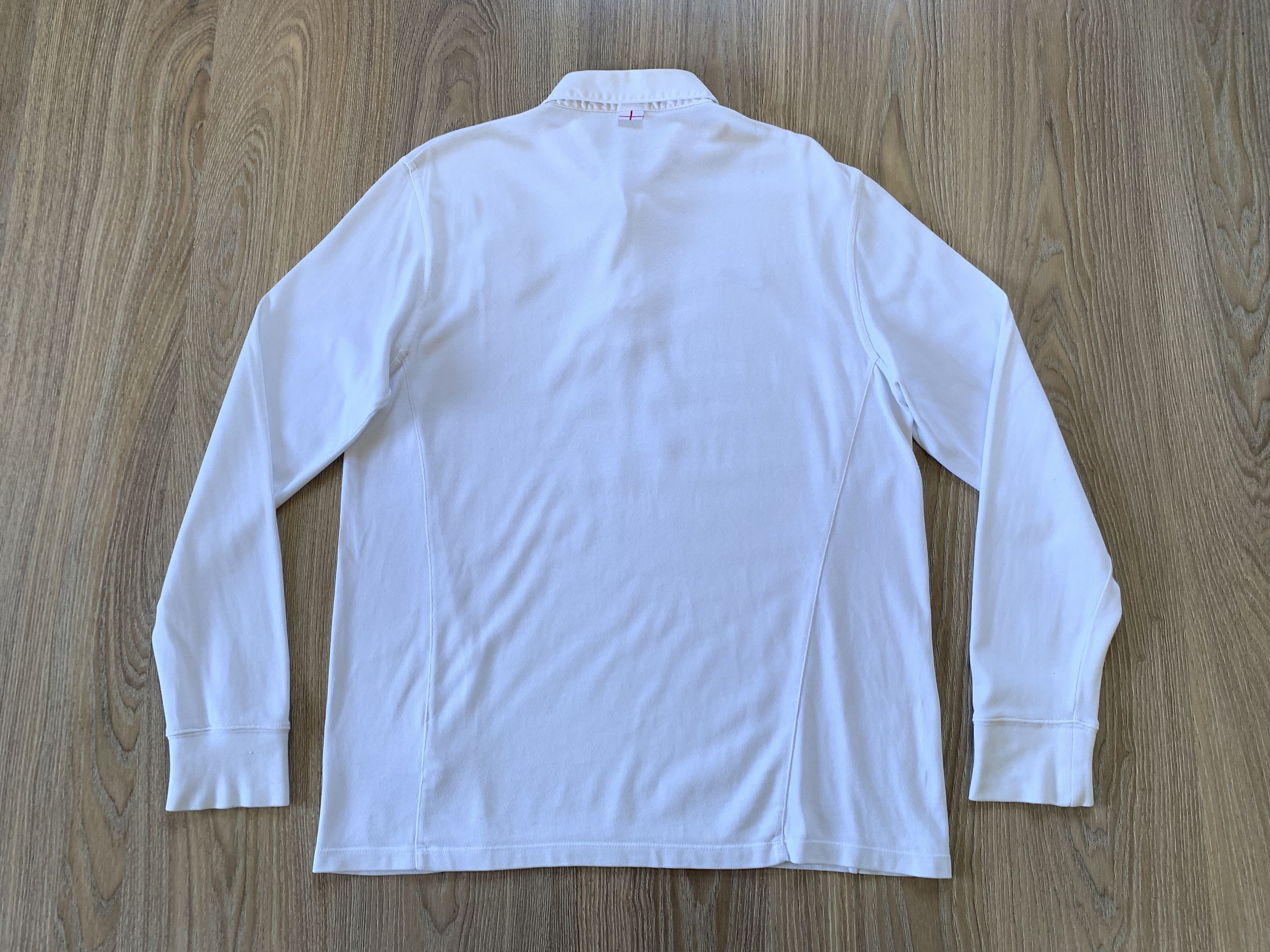 Nike × Vintage Nike England O2 Long Sleeve Cotton Rugby Jersey Size US L / EU 52-54 / 3 - 3 Thumbnail