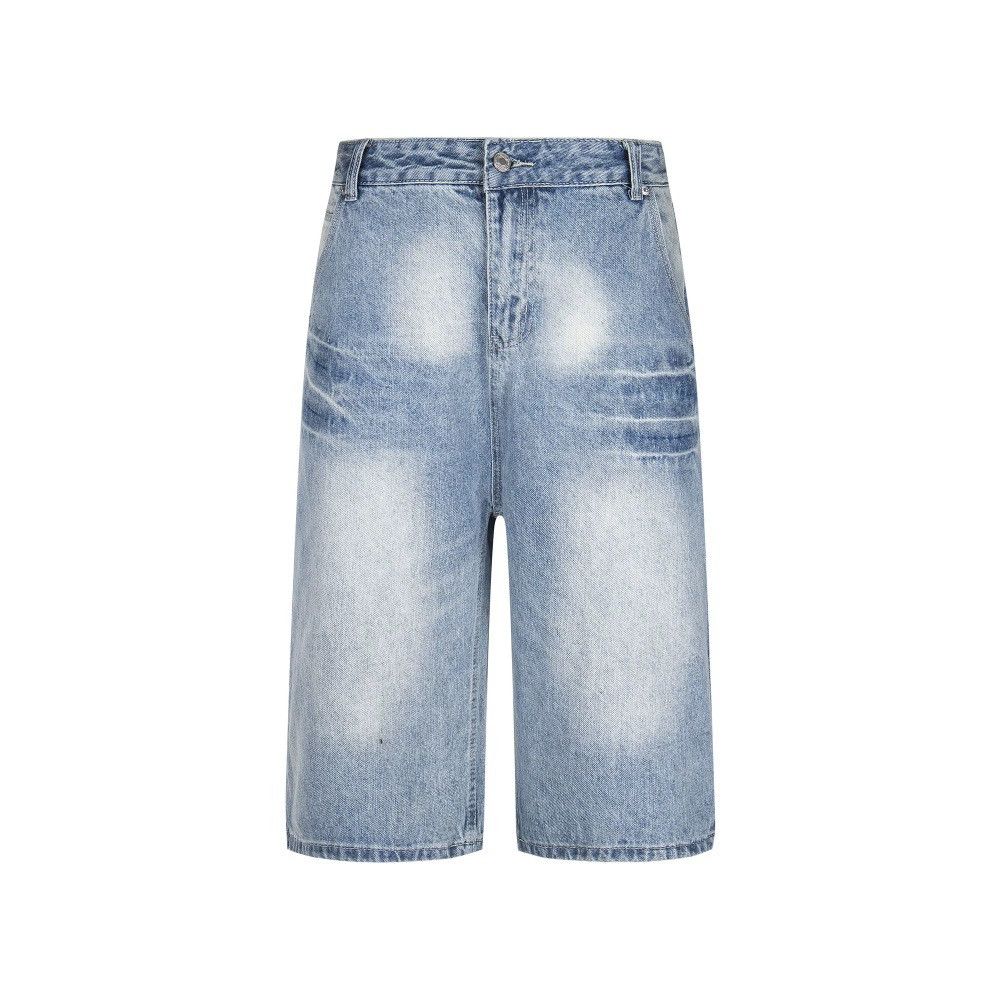 Japanese Brand × Jean Retro men's distressed punk gradient washed denim shorts Size US 32 / EU 48 - 1 Thumbnail