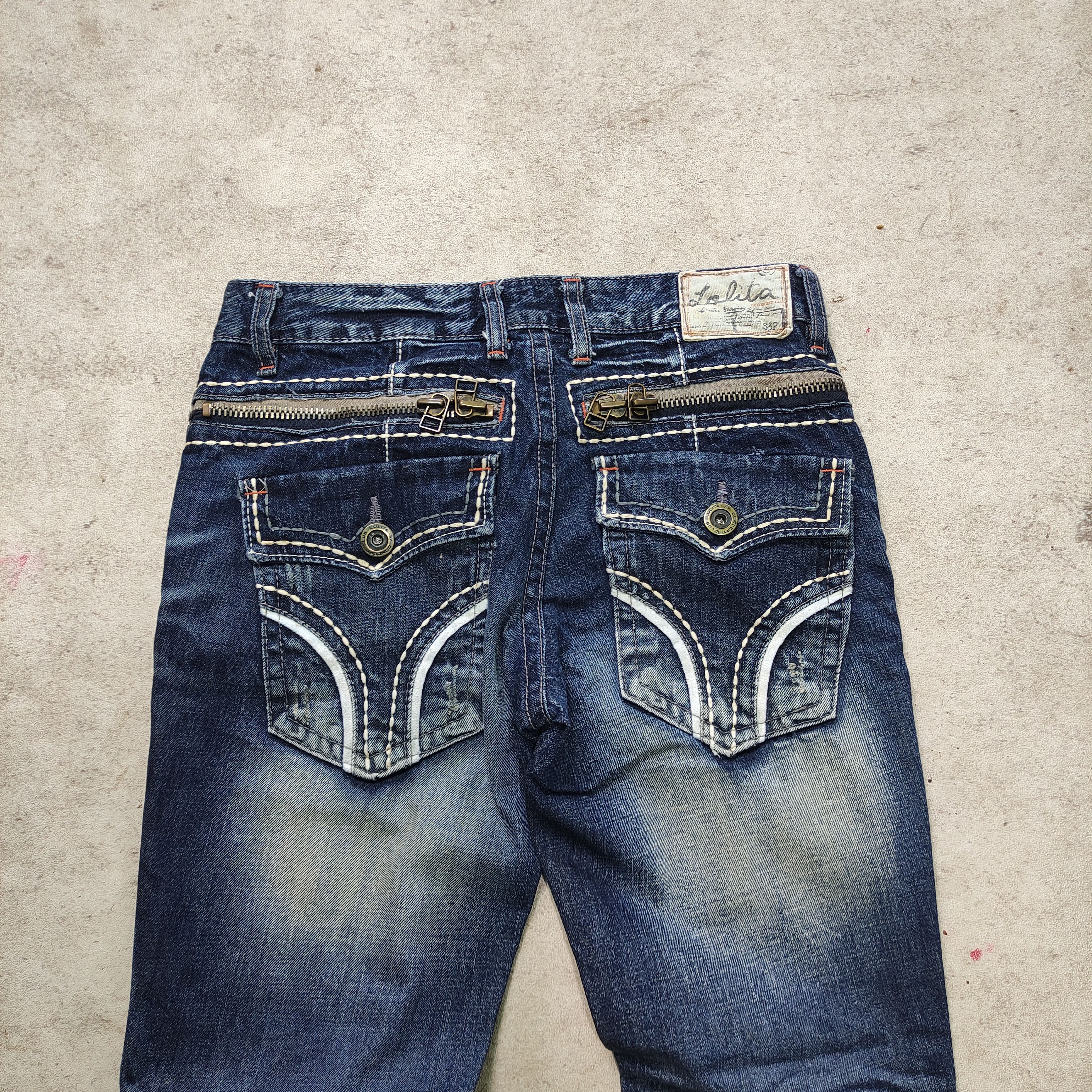 If Six Was Nine Lolita Jeans Mud Wash Japanese Brand 2000s Size US 30 / EU 46 - 7 Thumbnail