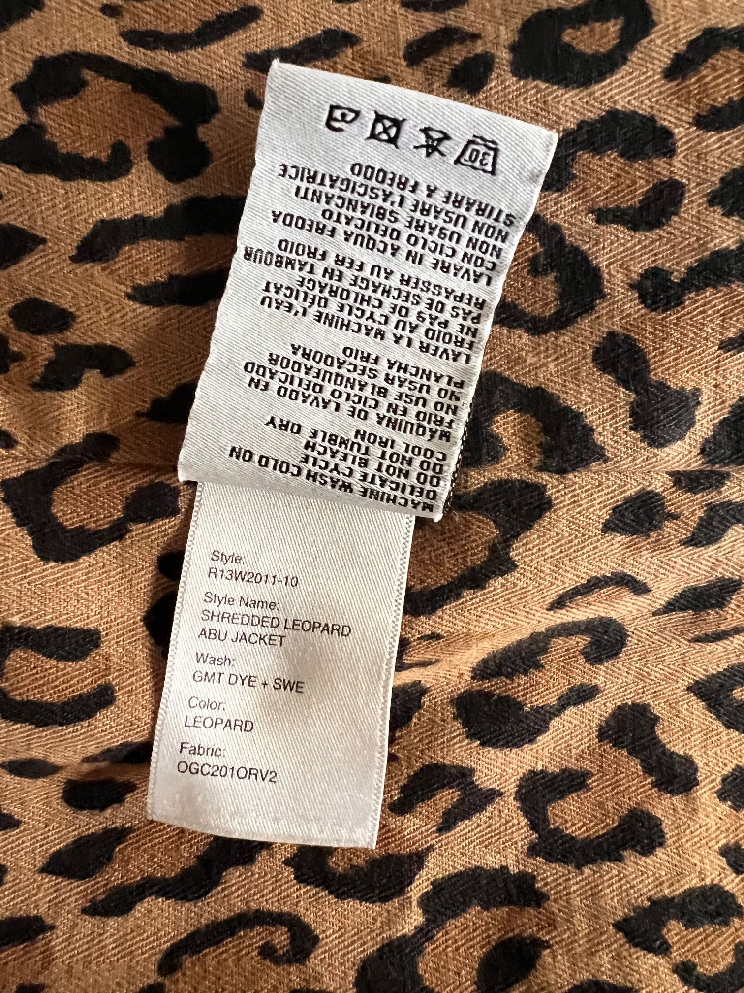R13 r13 SHREDDED ANIMAL PRINT JACKET Size US S / EU 44-46 / 1 - 8 Thumbnail