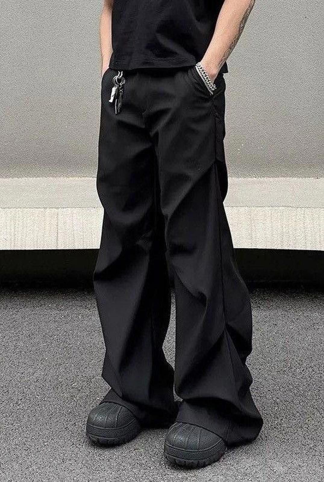 Other Cleanfit Wide Baggy Pleated Flared Pants Size US 30 / EU 46 - 2 Thumbnail