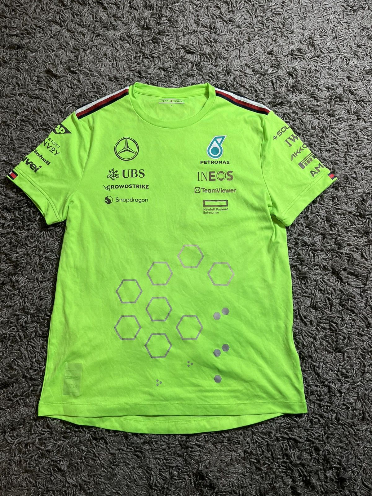 Formula 1 × Mercedes-Benz MERCEDES BENZ FORMULA1 RACING TOMMY HILFIGER ADULT T-SHIRT Size US M / EU 48-50 / 2 - 1 Thumbnail