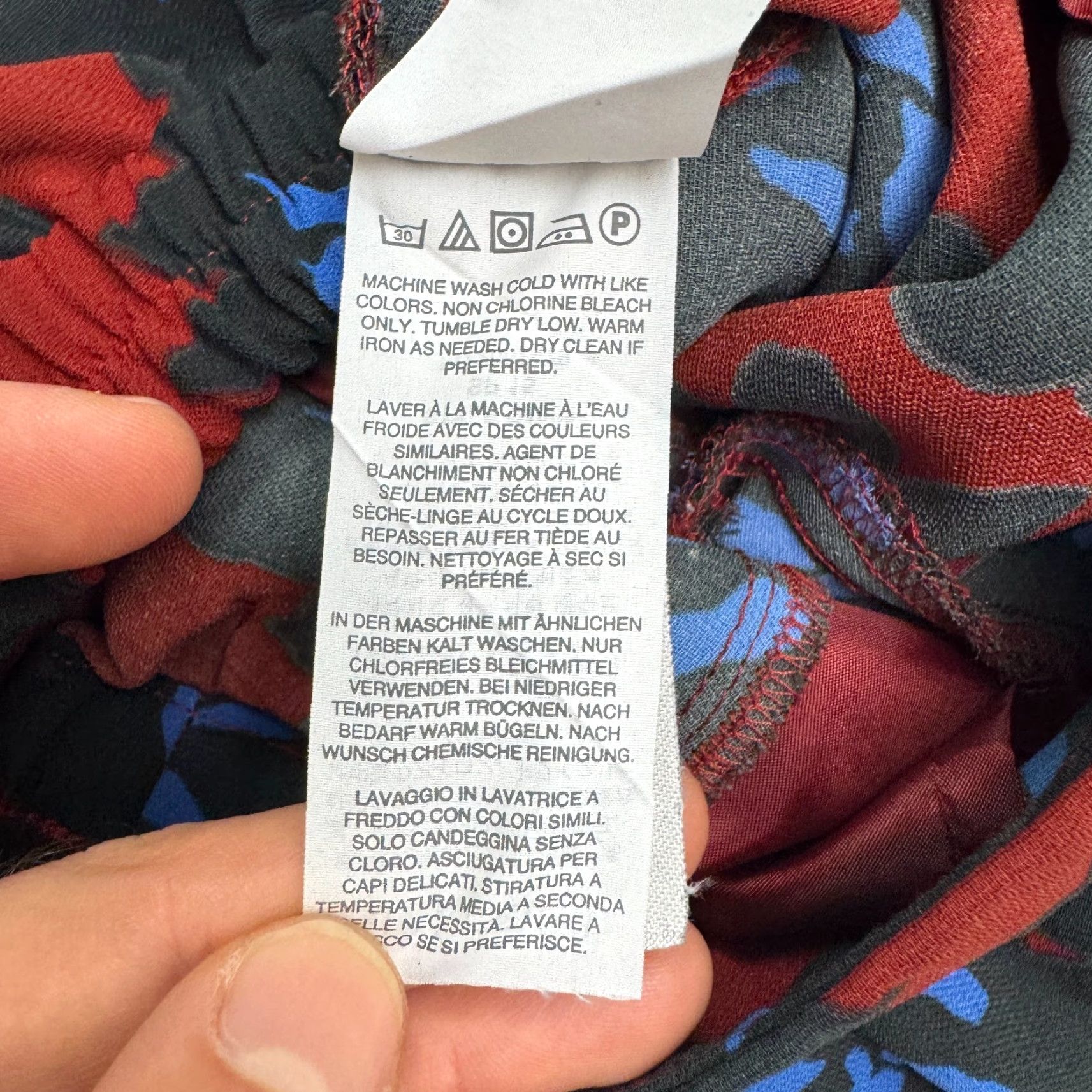 J.Crew J.Crew Pants Womens 8 Firework Floral Tapered Pull On Boho Casual Red Blue Black Size 30" / US 8 / IT 44 - 7 Thumbnail