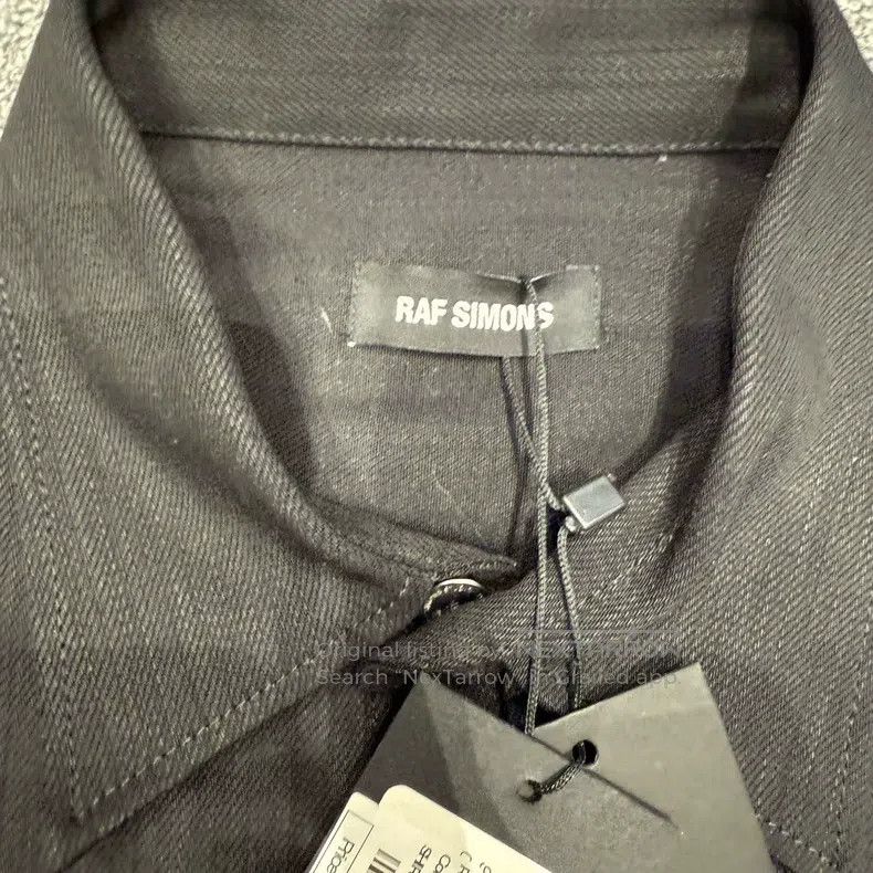 Raf Simons Raf Simons Black leather branded denim shirt jacket Size US S / EU 44-46 / 1 - 7 Thumbnail