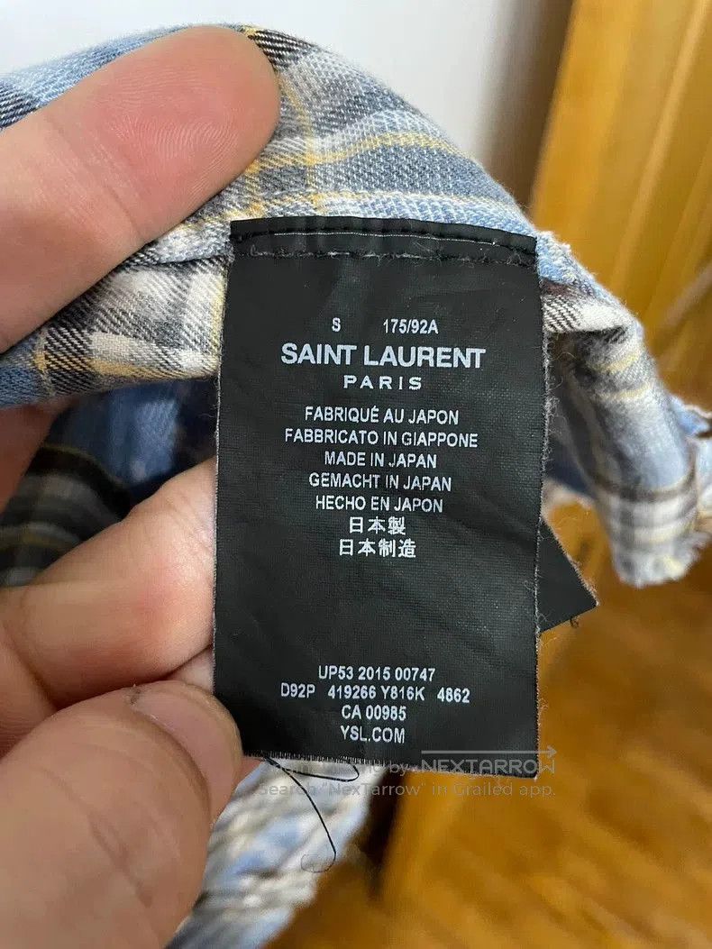 Saint Laurent Paris Saint Laurent SLP Plaid Cotton Shirt. Size US S / EU 44-46 / 1 - 4 Thumbnail