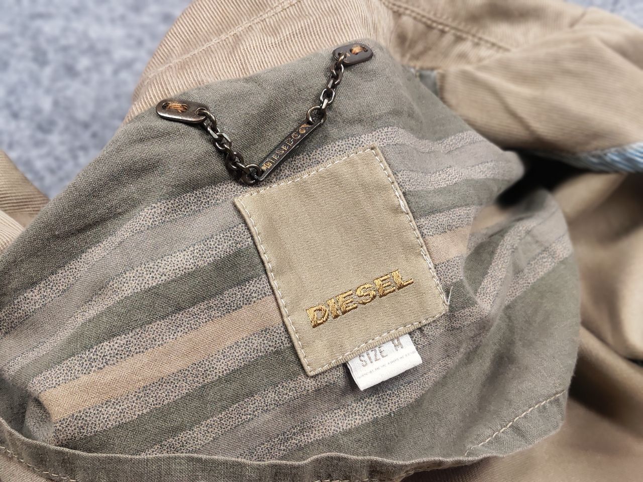 Diesel Vintage 90's Diesel Military Apparel Canvas Blazer Jacket Size US M / EU 48-50 / 2 - 15 Thumbnail