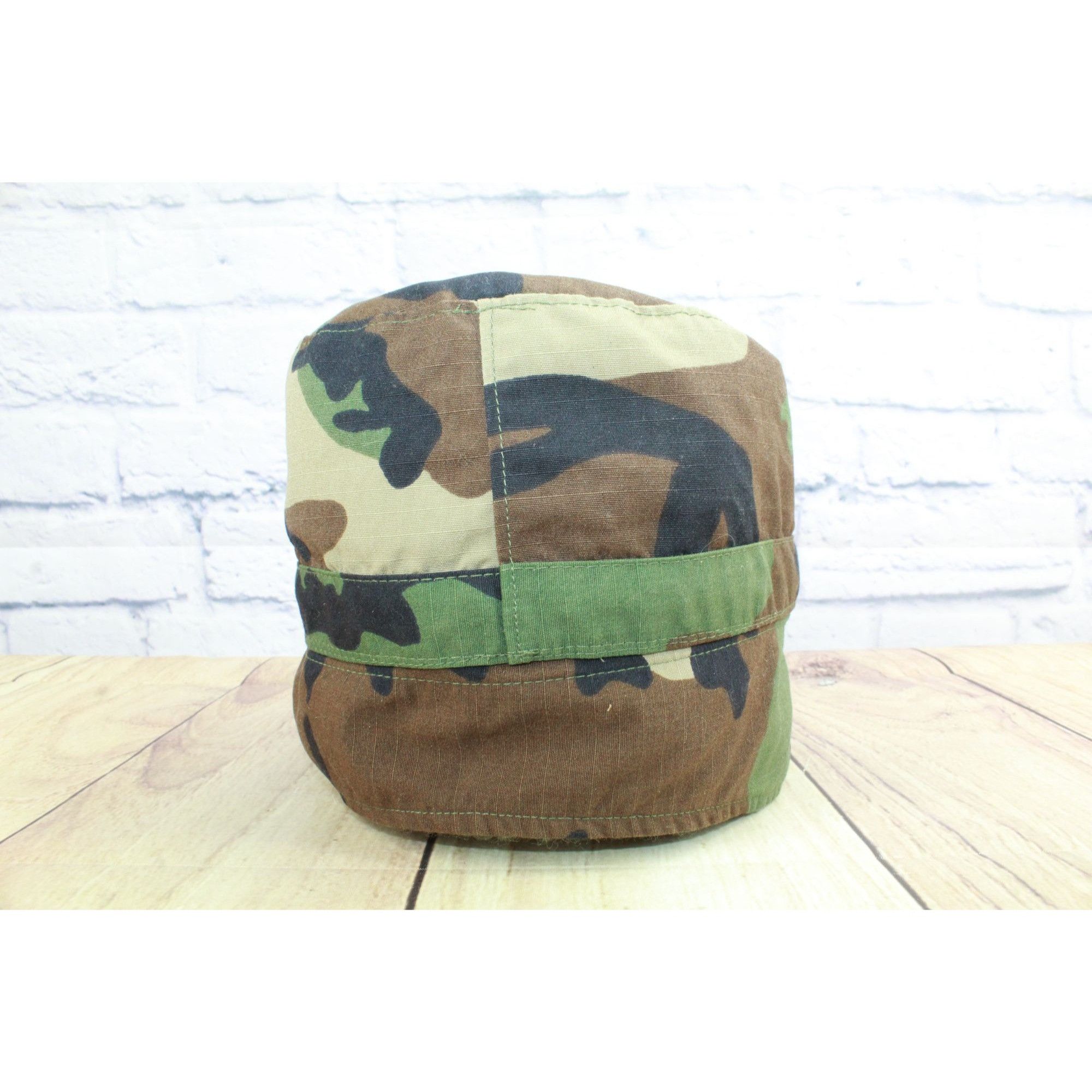 Other US Military Issued Hat Woodland Camo Combat Cap Ear Neck Fla Size ONE SIZE - 3 Thumbnail