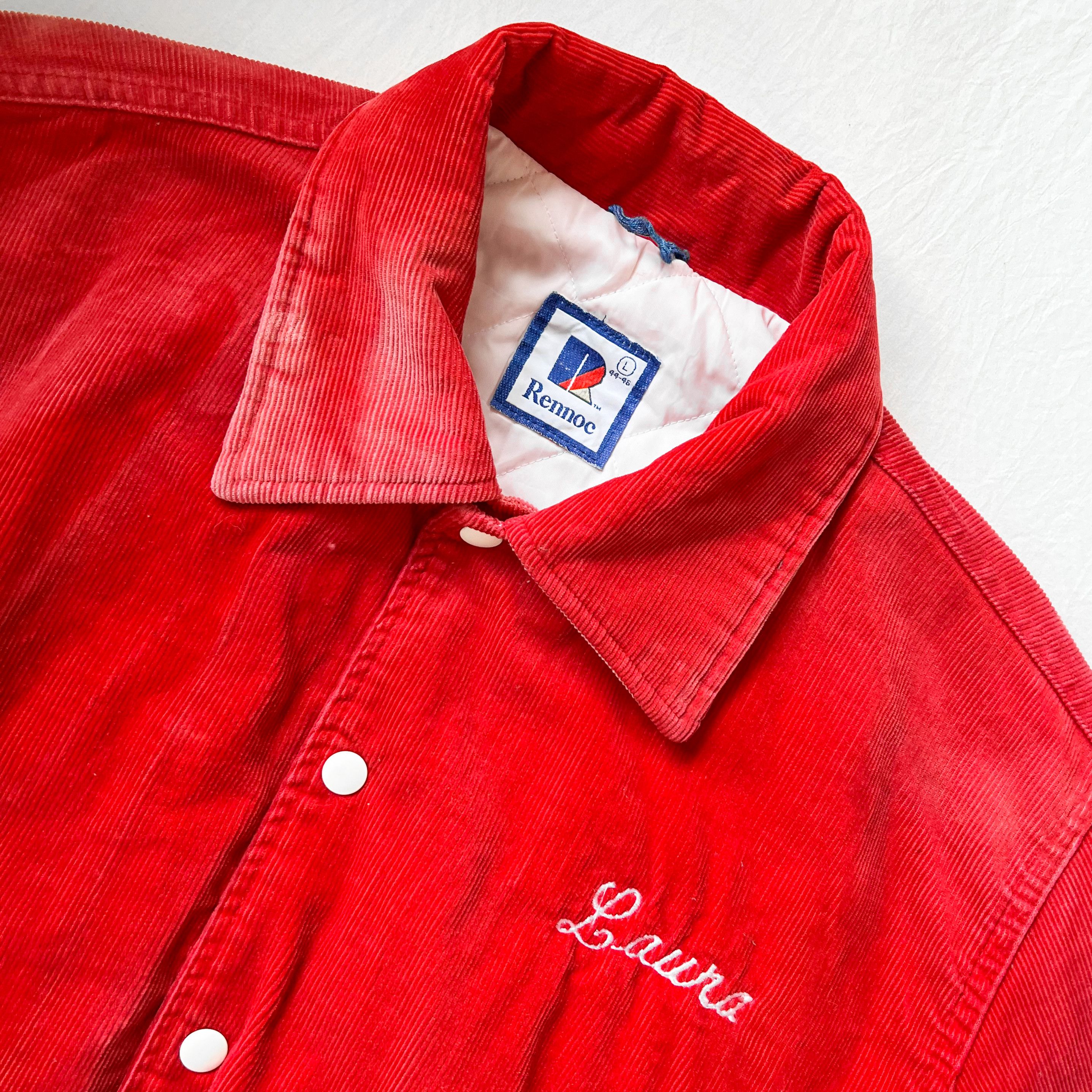 Vintage True Vintage Corduroy Faded Distressed Letterman Jacket USA Size US L / EU 52-54 / 3 - 5 Thumbnail