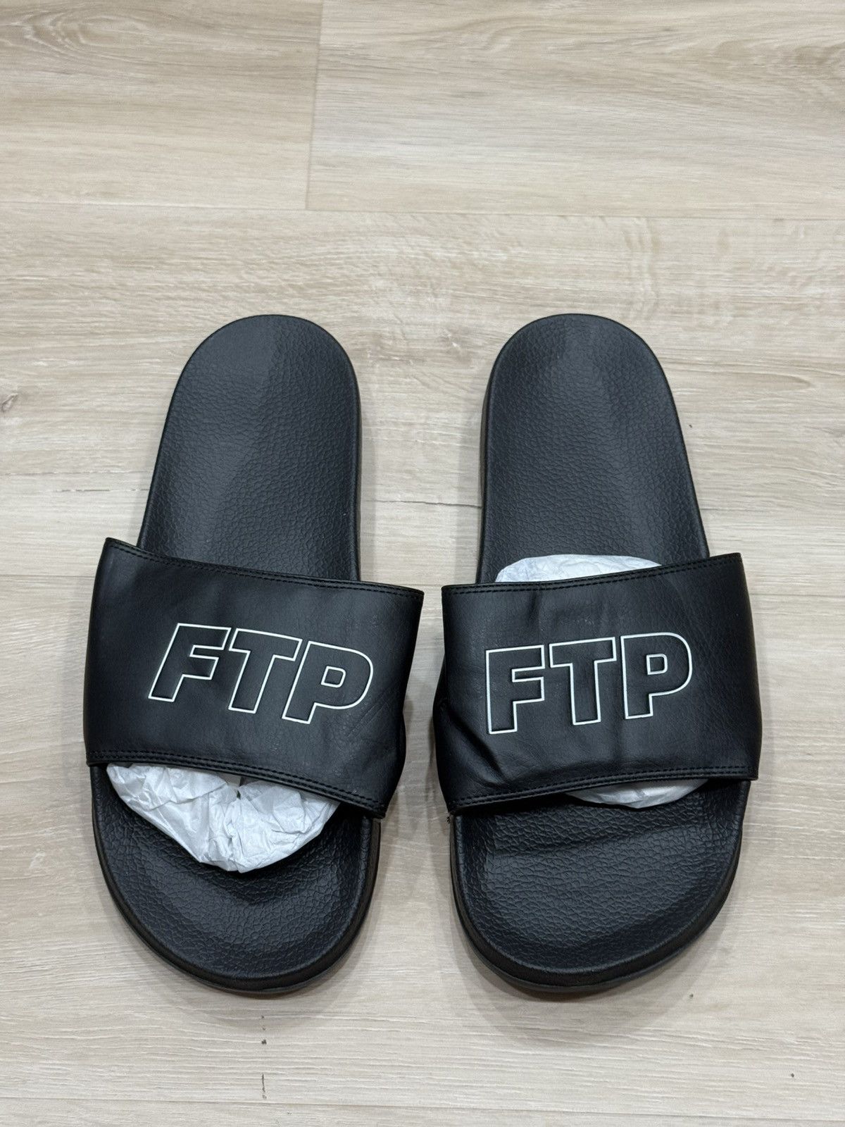 Fuck The Population FTP Outline Logo Slides Size US 13 / EU 46 - 1 Thumbnail