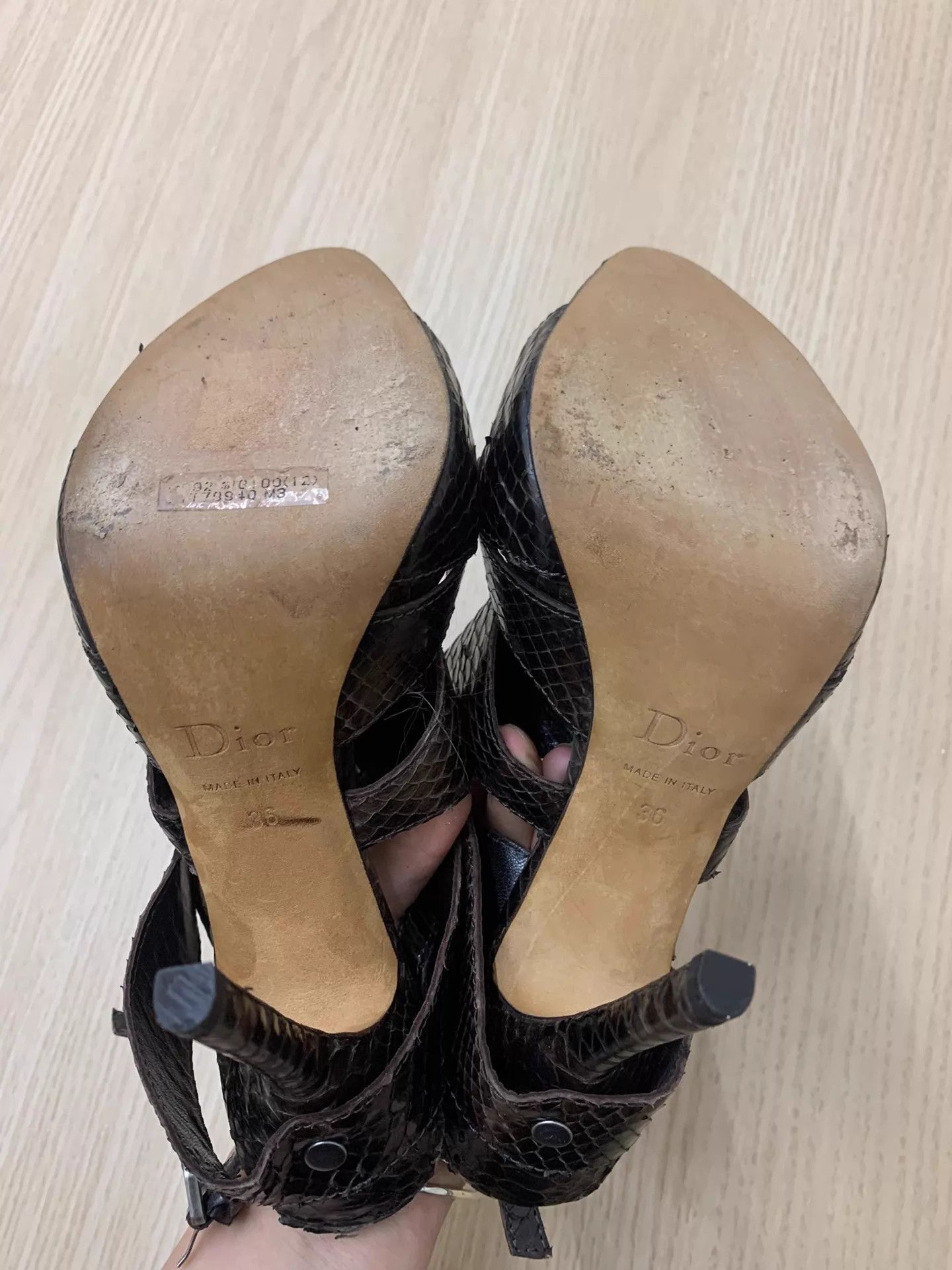 Dior Dior Exotic Leather High Heel Sandals Size 36 New Size US 5.5 / IT 35.5 - 4 Thumbnail