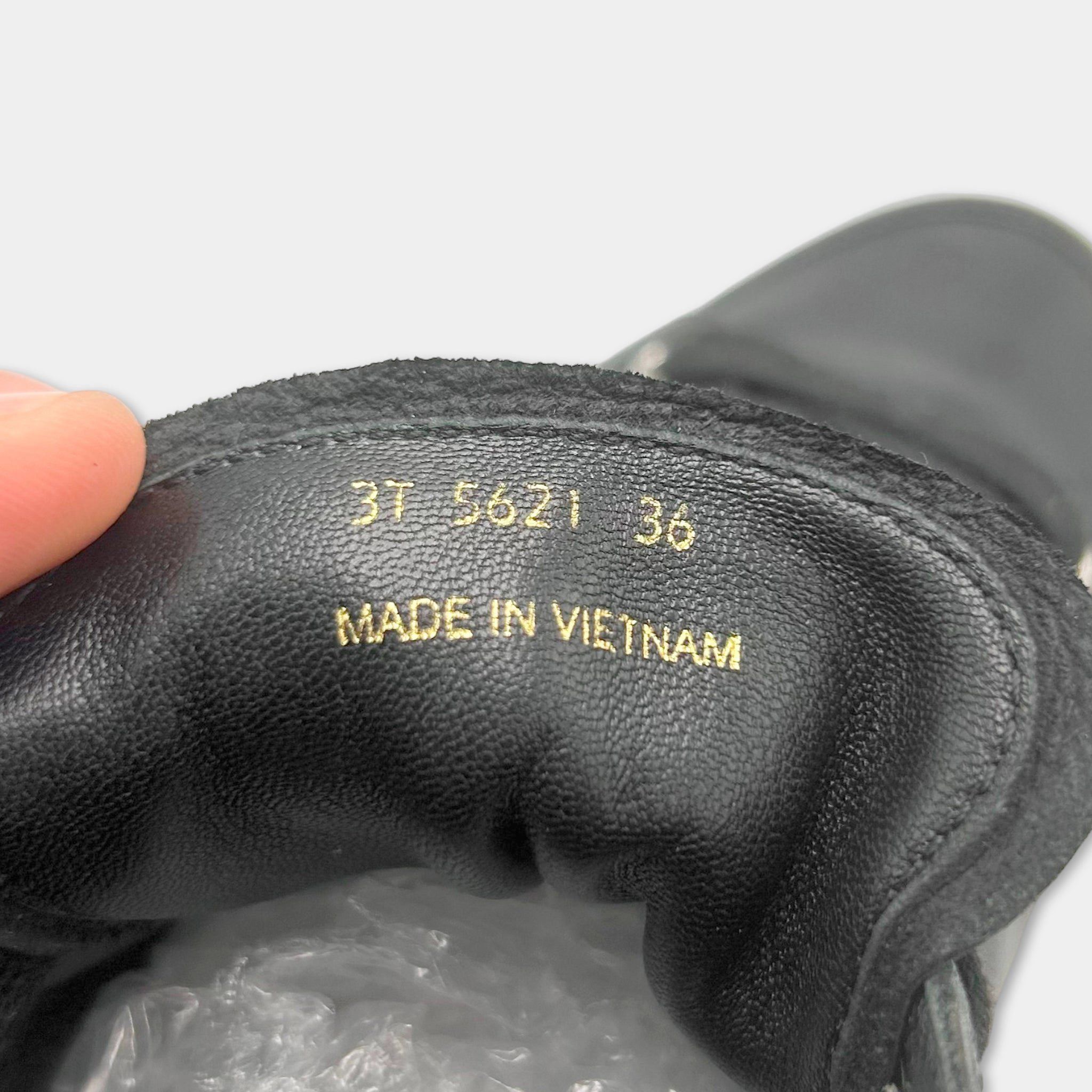 Prada Prada 2000s Black Leather Mid-Height Sneakers Size US 6 / IT 36 - 9 Thumbnail