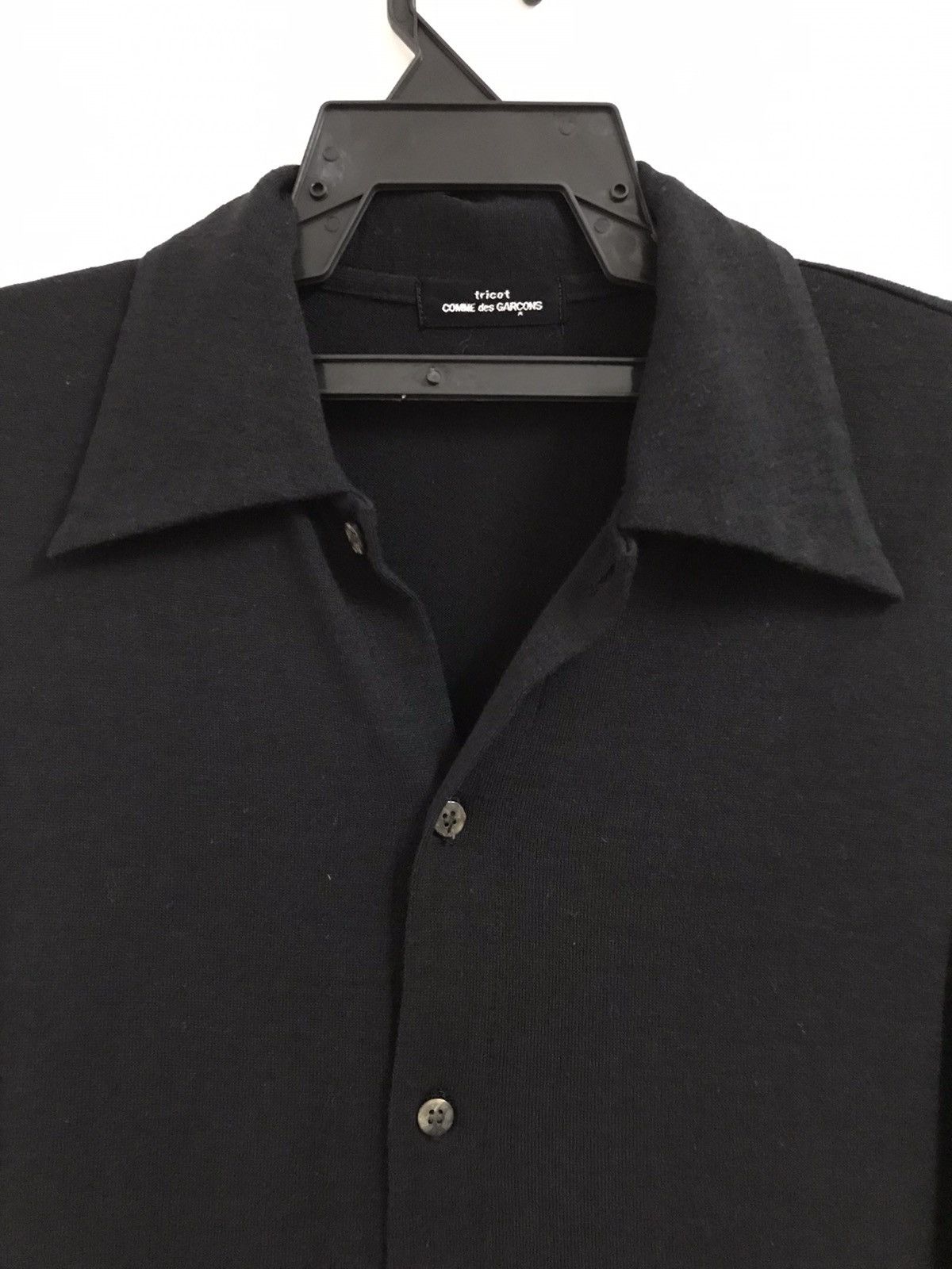 Comme des Garcons Vintage comme des Garcons Black Wool Shirt Button Up Size US M / EU 48-50 / 2 - 2 Thumbnail