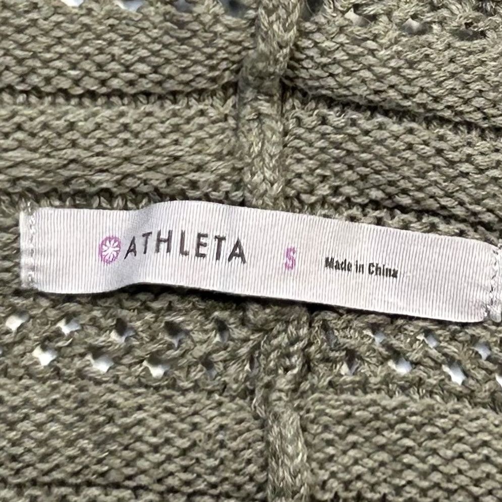 Athleta Athleta Wilton Wrap Open Waterfall Knit Cardigan Small Green Womens Sweater Size S / US 4 / IT 40 - 4 Thumbnail