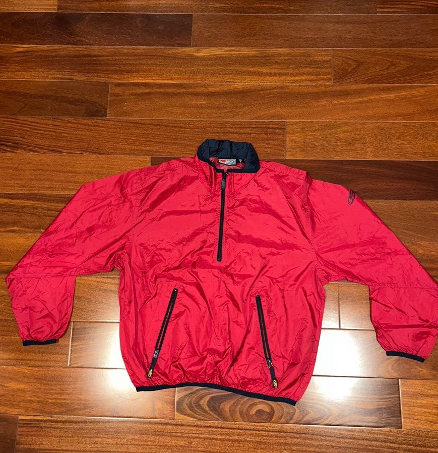 Structure Vintage Red Windbreaker Size US M / EU 48-50 / 2 - 1 Thumbnail