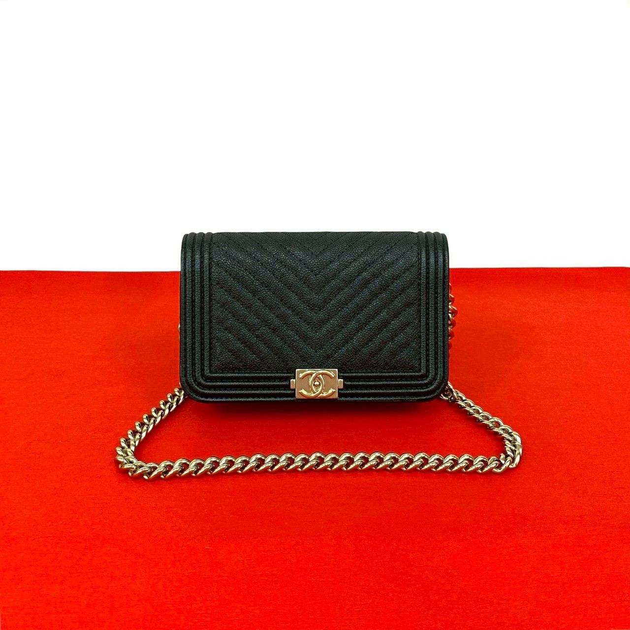 Chanel Chanel CHANEL Boy Chanel Caviar Skin Shoulder Bag Leather Shoulder Bag DUTY FREE for USA Size ONE SIZE - 1 Thumbnail