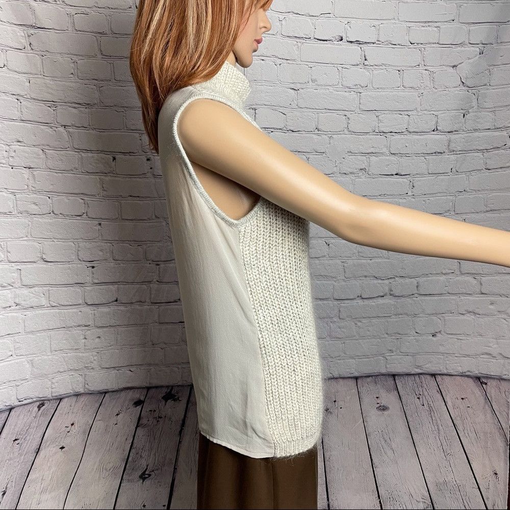 Yigal Azrouel YIGAL AZROUËL Grey Sleeveless Knit Front Mock Neck Size M Size M / US 6-8 / IT 42-44 - 2 Thumbnail