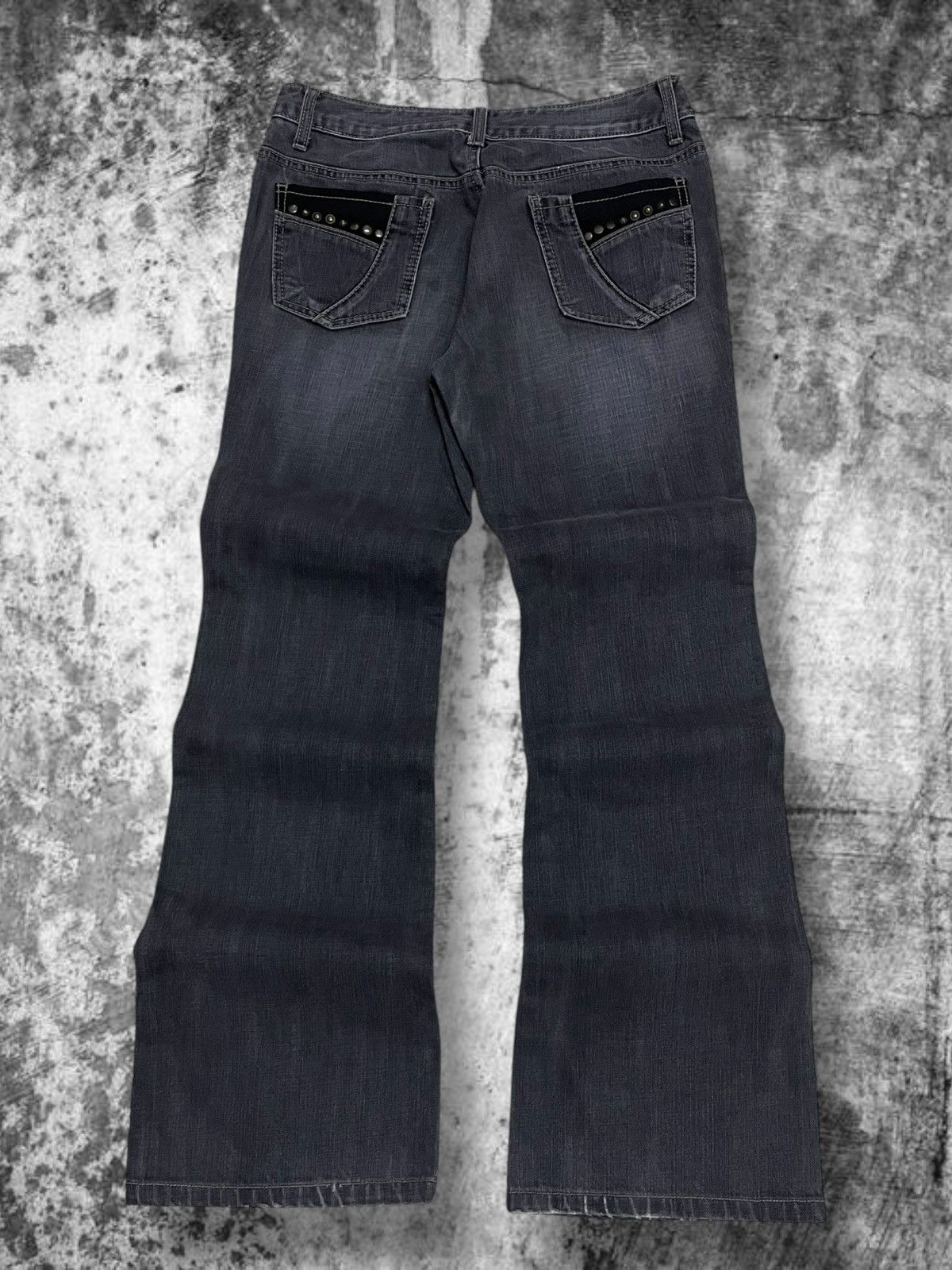 Tornado Mart Vintage Japan 90’s Ekdutin Flared Historical Studded Jeans Size US 28 / EU 44 - 9 Thumbnail