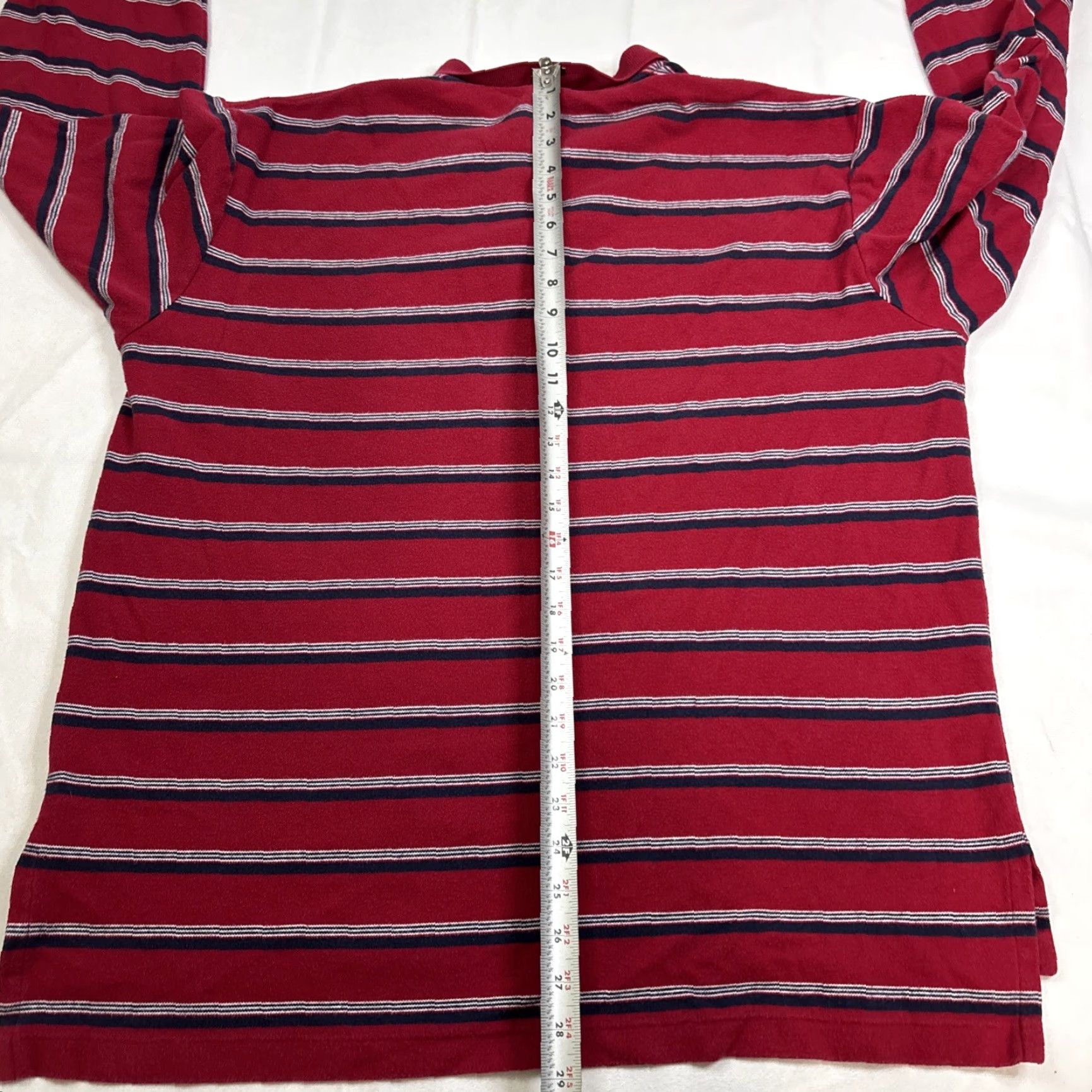 Ralph Lauren VINTAGE Polo Ralph Lauren Polo Long Sleeve Red Striped 90s XL Men’s Size US XL / EU 56 / 4 - 6 Thumbnail