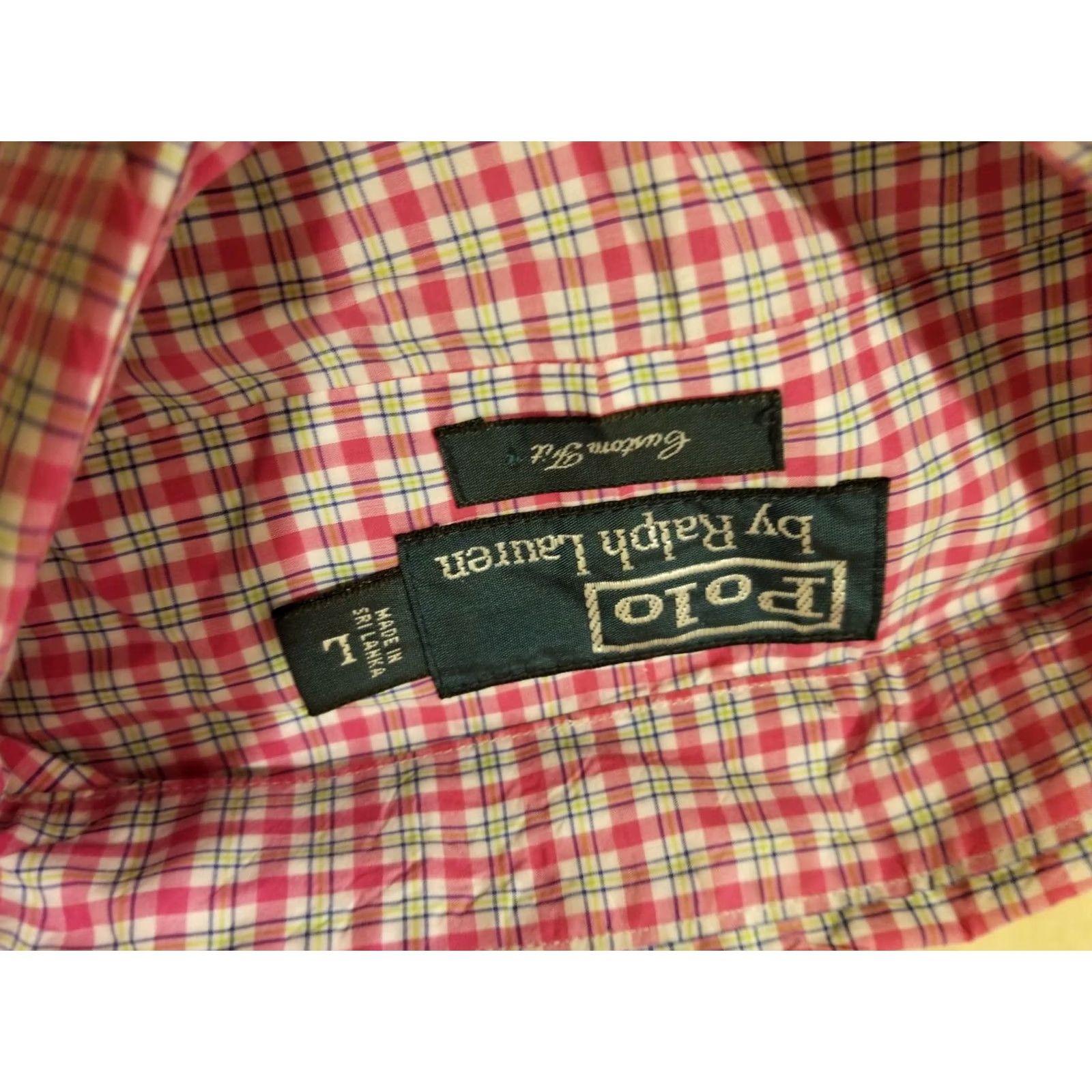 Polo Ralph Lauren Polo Ralph Lauren Dress Shirt L Pink Cotton Button Mens Shirt Size 42R - 3 Thumbnail