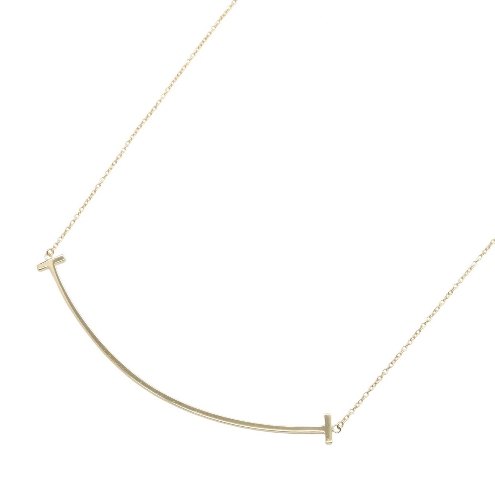 Tiffany & Co. Tiffany & Co. Tiffany & Co. T Smile Au750 Necklace Precious Metal Necklace DUTY FREE for USA Size ONE SIZE - 1 Thumbnail