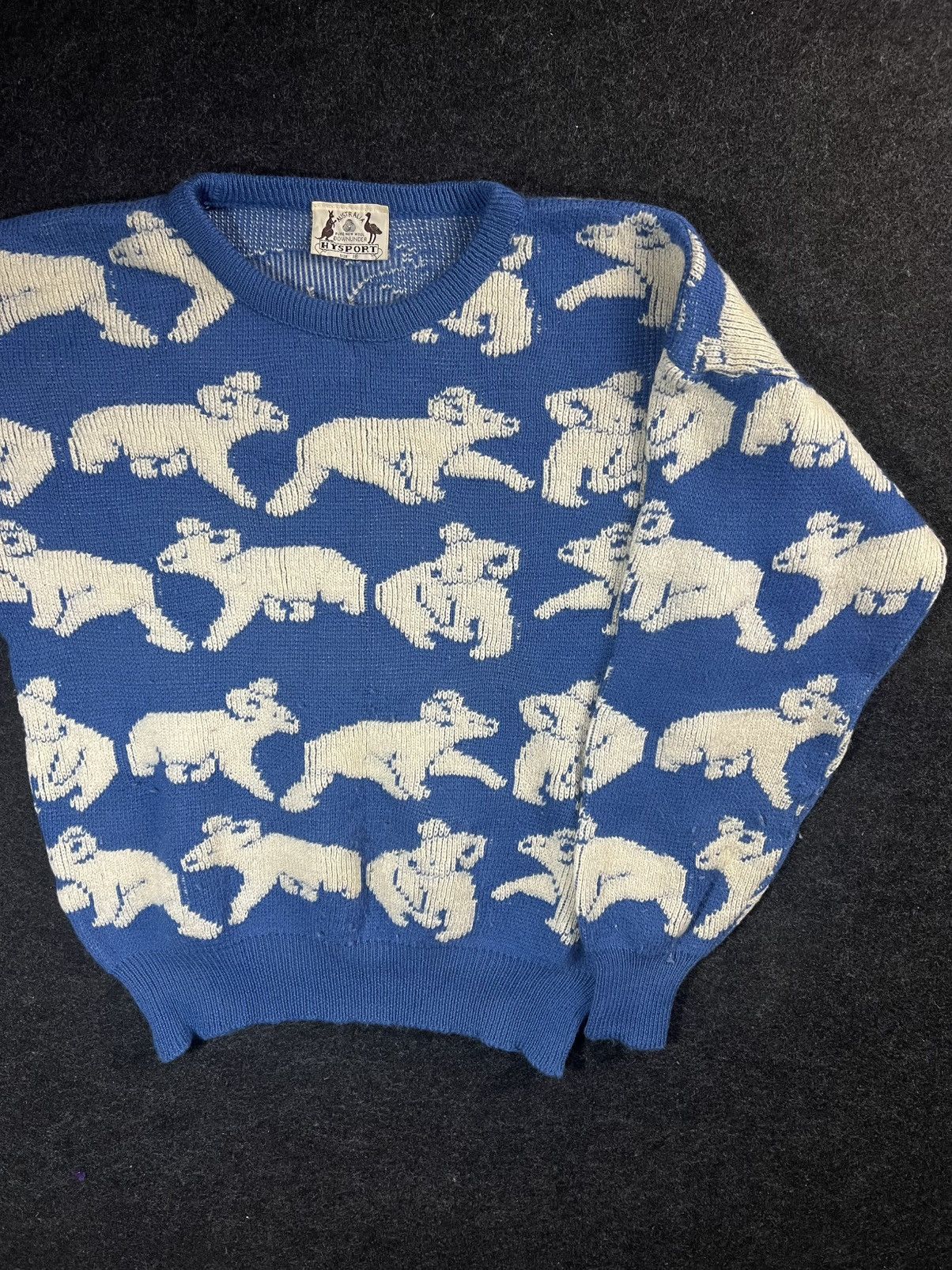 Vintage Australian Merino Pure New Wool Koala Knitted Jumper Sweater Size US M / EU 48-50 / 2 - 1 Thumbnail