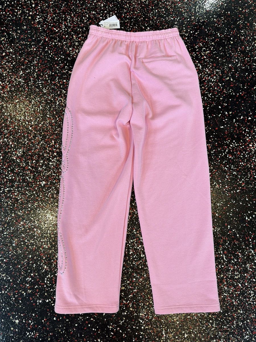 Sp5der Sp5der Pink Wide Leg Sweats Size US 32 / EU 48 - 2 Thumbnail
