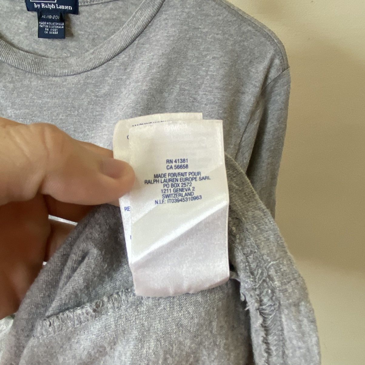 Polo Ralph Lauren Vintage Polo By Ralph Lauren Small Pony Essential Grey Tee Size US M / EU 48-50 / 2 - 7 Thumbnail