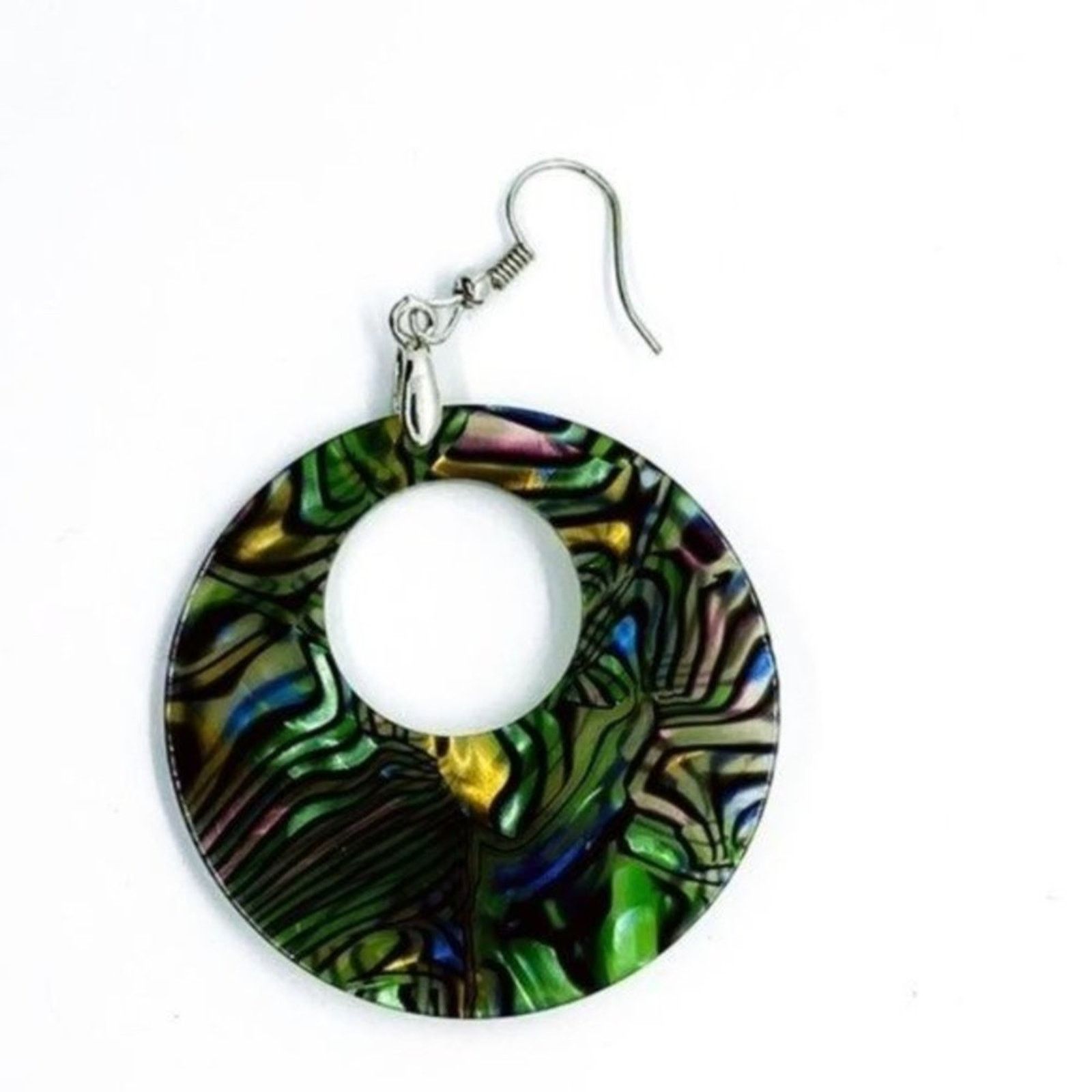 Other New NWT Abalone Shell Flower Rhinestone Dangle Earrings Size ONE SIZE - 2 Thumbnail
