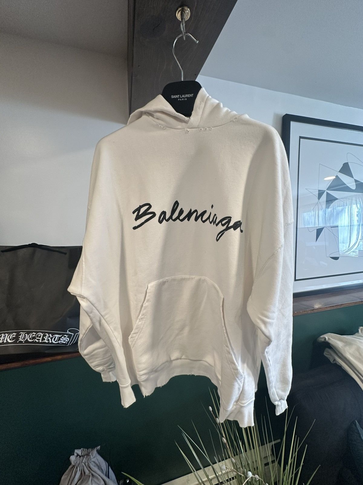 Balenciaga Balenciaga Brush Paint Hoodie Size 1 Size US S / EU 44-46 / 1 - 1 Thumbnail