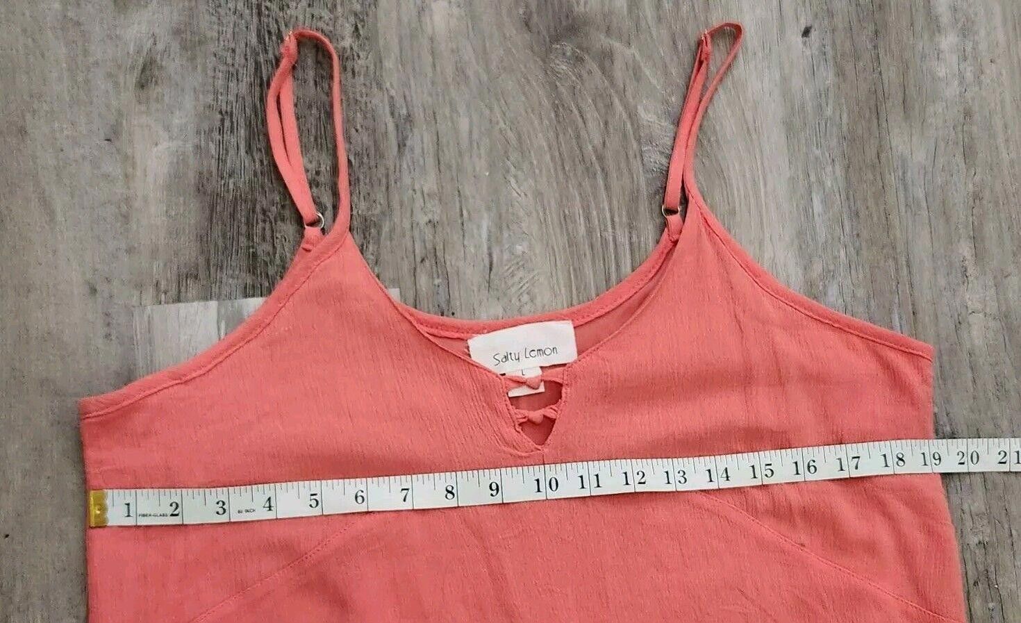 Designer Anthropoligie Salty Lemon Tunic Long Coral Pink Summer Large Size L / US 10 / IT 46 - 4 Thumbnail