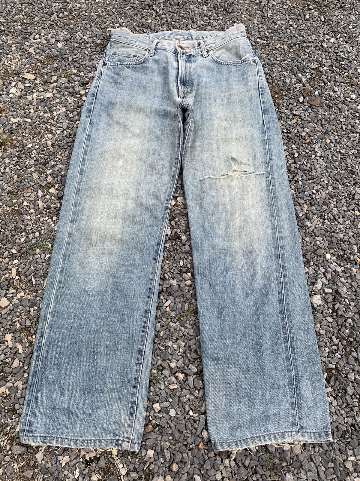 Kapital VINTAGE EDWIN 505 SELVEDGE FADED & RUSTY DISTRESSED DENIM Size US 28 / EU 44 - 3 Thumbnail