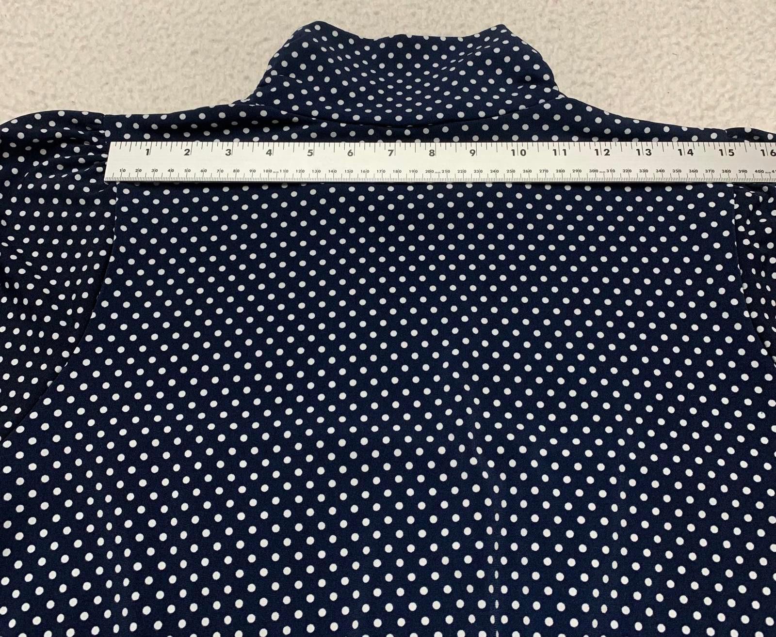 Other Dressbarn Women's Size 3X Navy White Polka Dot Blouse USA Size 3XL / US 20-22 - 7 Thumbnail